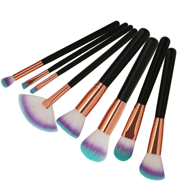8-Piece Professional Makeup Brush Set for Flawless Face & Eye Application - Perfect for Daily Makeup, Contouring, and Blending