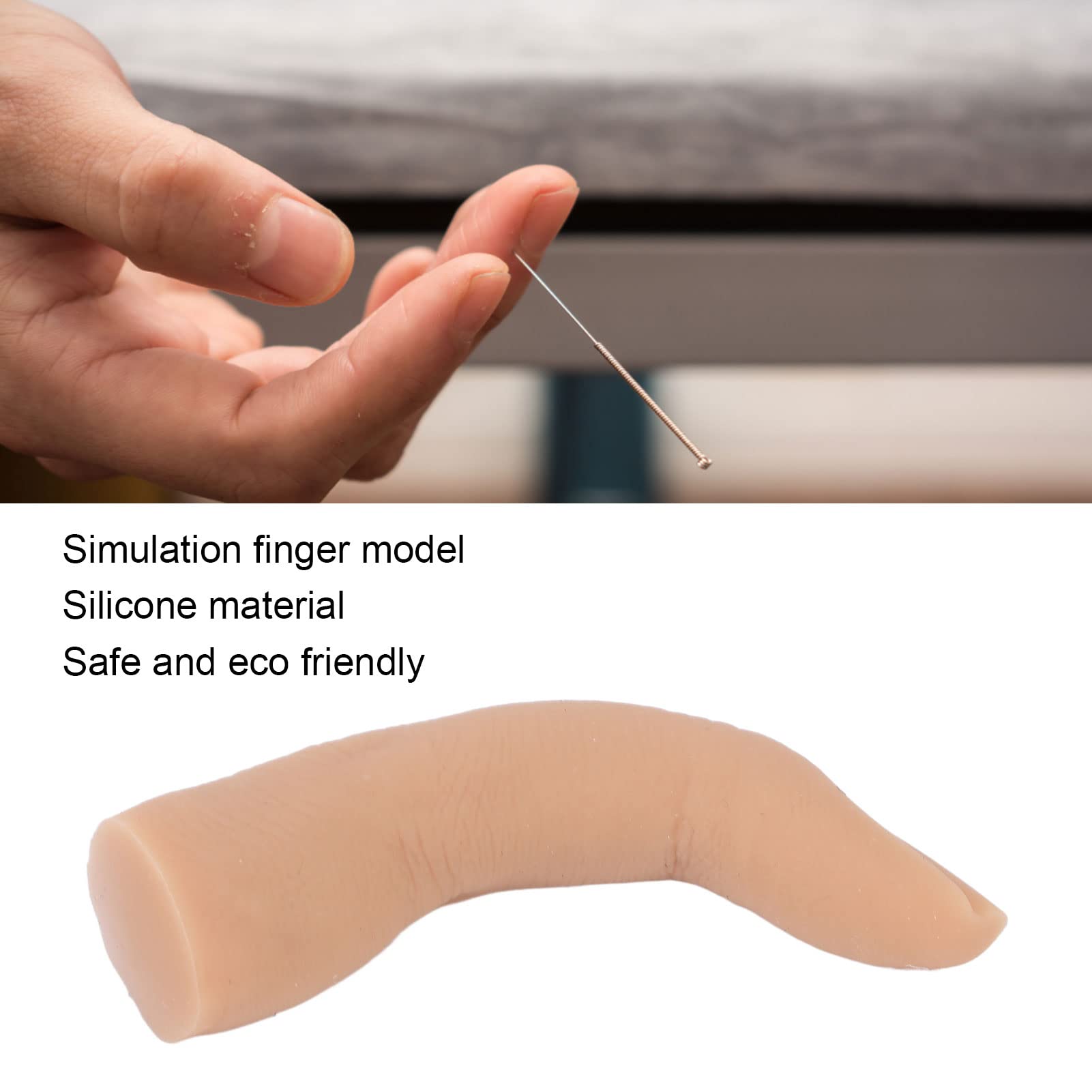 Flexible Silicone Nail Practice Finger - Bendable Fake Training Finger for DIY Nail Art, Acupuncture Training & Manicure Practice | Perfect for Nail Students, Beginners & Professionals at Home or Salon