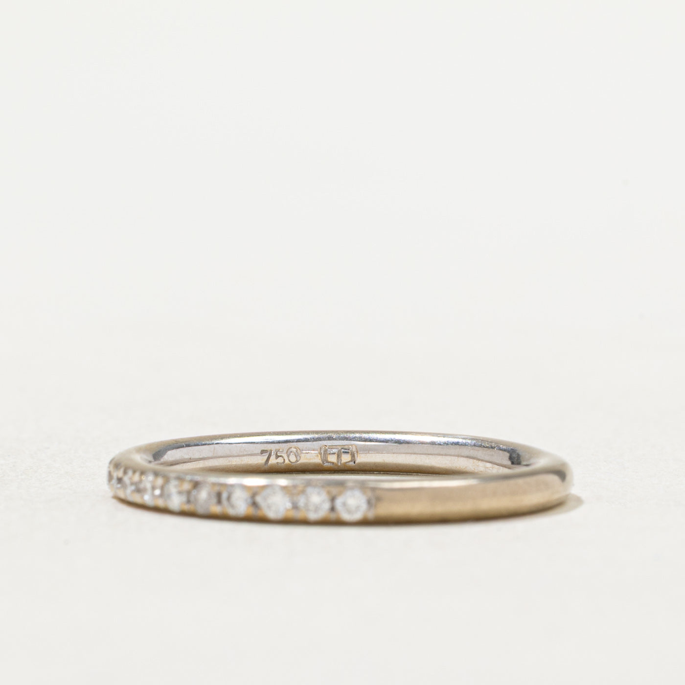 0.13ctw Semi Eternity Diamond Wedding Band Ring - Size 6.25 - Perfect for Anniversary, Engagement & Bridal Jewelry Gifts