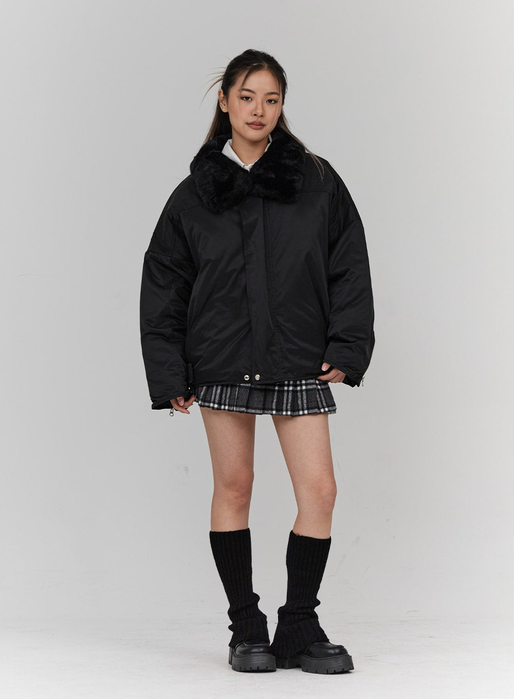Stylish Unisex Faux Fur Collar Puffer Jacket - Warm Winter Coat for Men & Women - Perfect for Outdoor Activities & Casual Wear