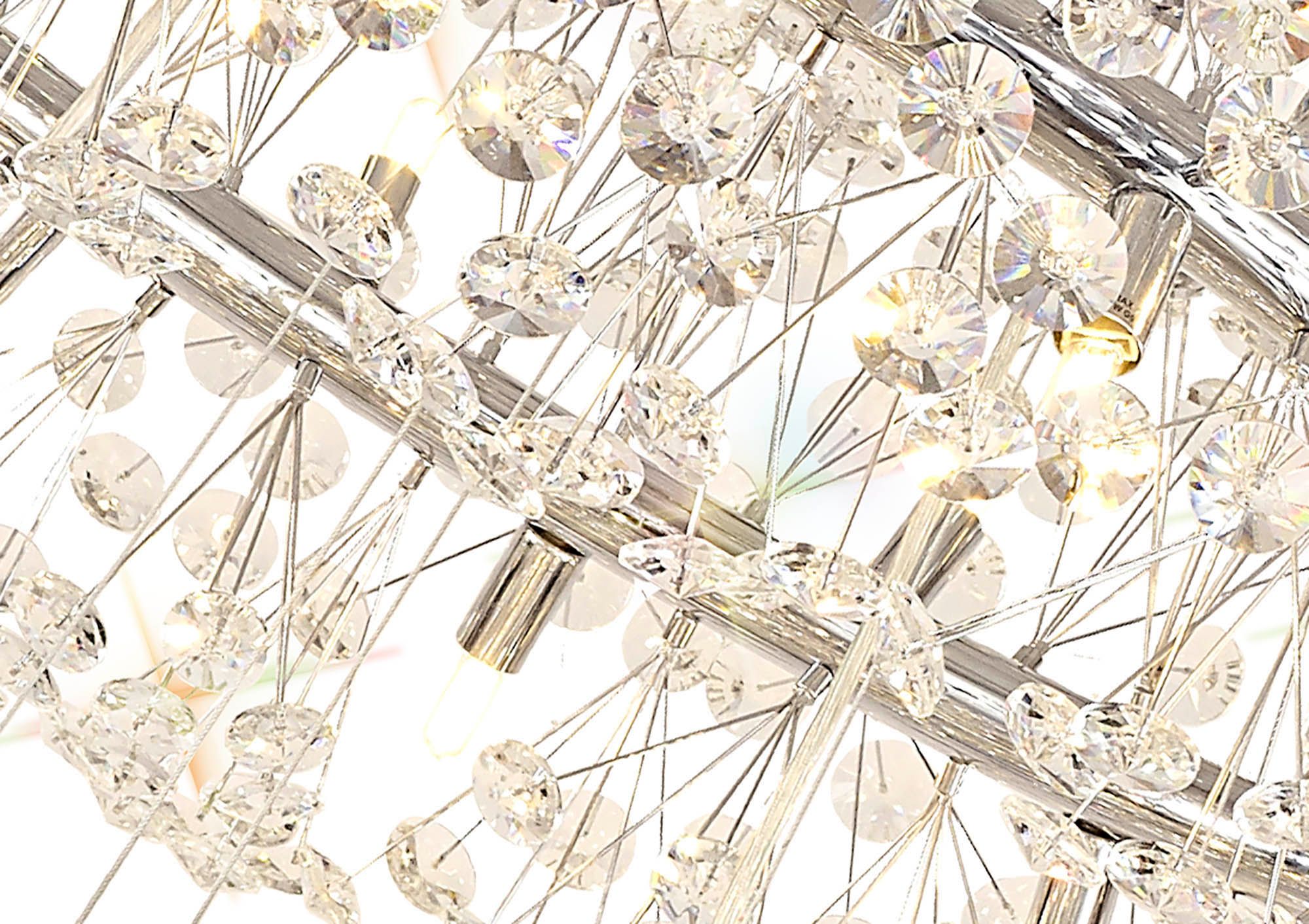 Bellagio 3-Tier Pendant Light Fixture - 58 G9 Bulb Chandelier in Chrome/Gold/Crystal Finish - Perfect for Dining Room, Foyer, or Luxury Home Decor