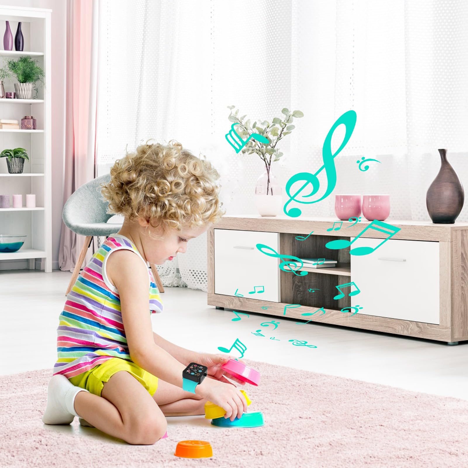 Dilwe Kids Smart Watch - Touchscreen Music Watch for Early Education & Play