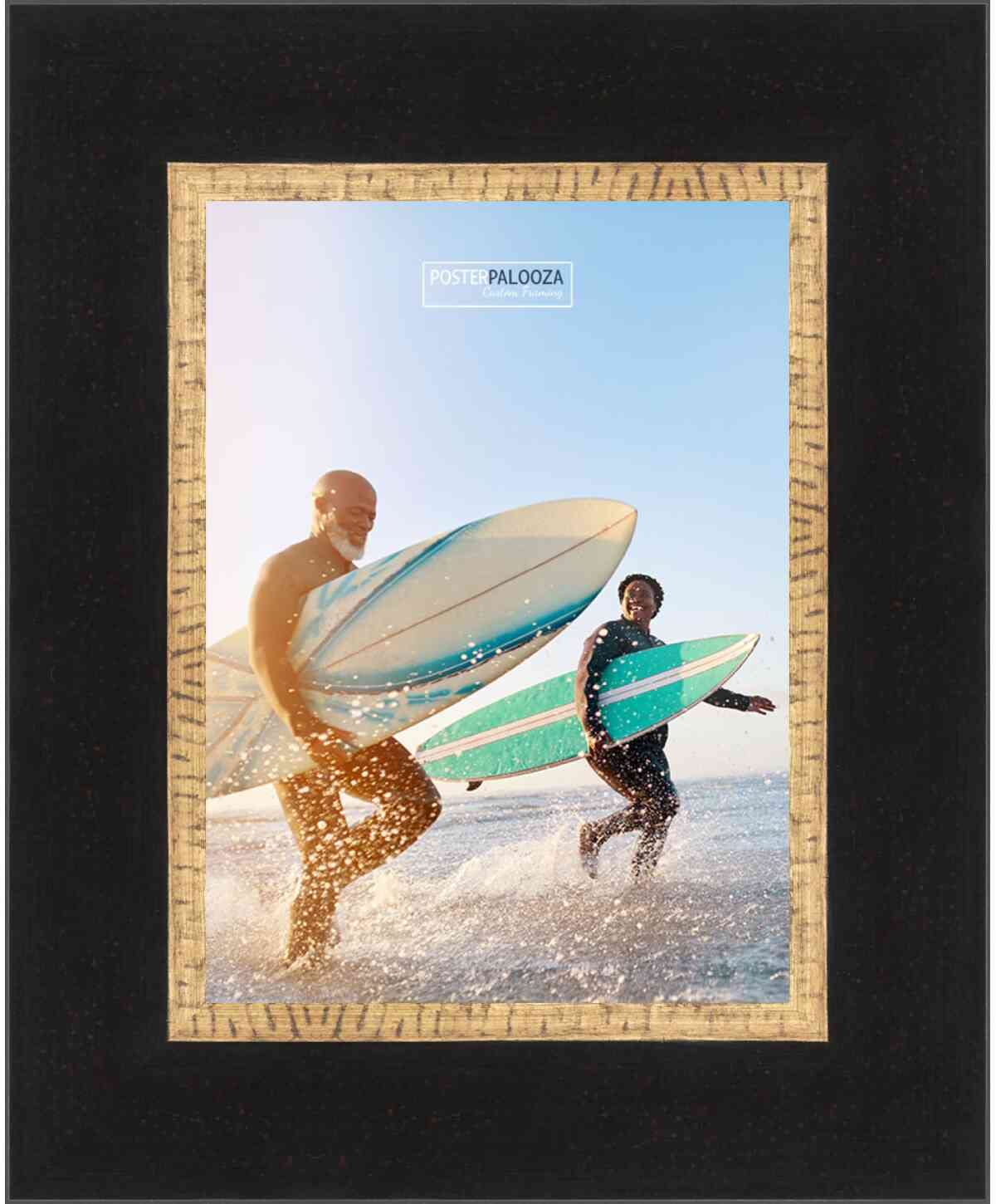 12x15 Traditional Wood Picture Frame with UV Acrylic Plexiglass - Complete Set Includes Foam Board Backing & Hanging Hardware - Perfect for Wall Art, Photos, Posters & Home Decor Display