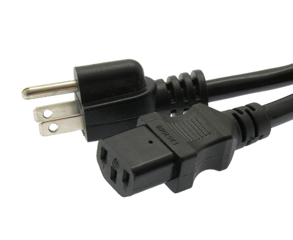 14/3 SJT Rated Computer Power Cord - 5-15P to C13 Plug for PC, Monitor & Office Electronics - Ideal for Home & Office Use