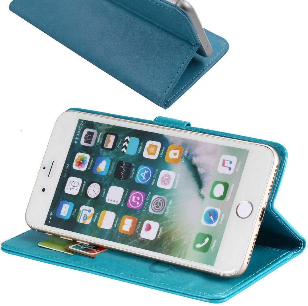 Magnetic Leather Wallet Case for Blu Bold N1 6.4