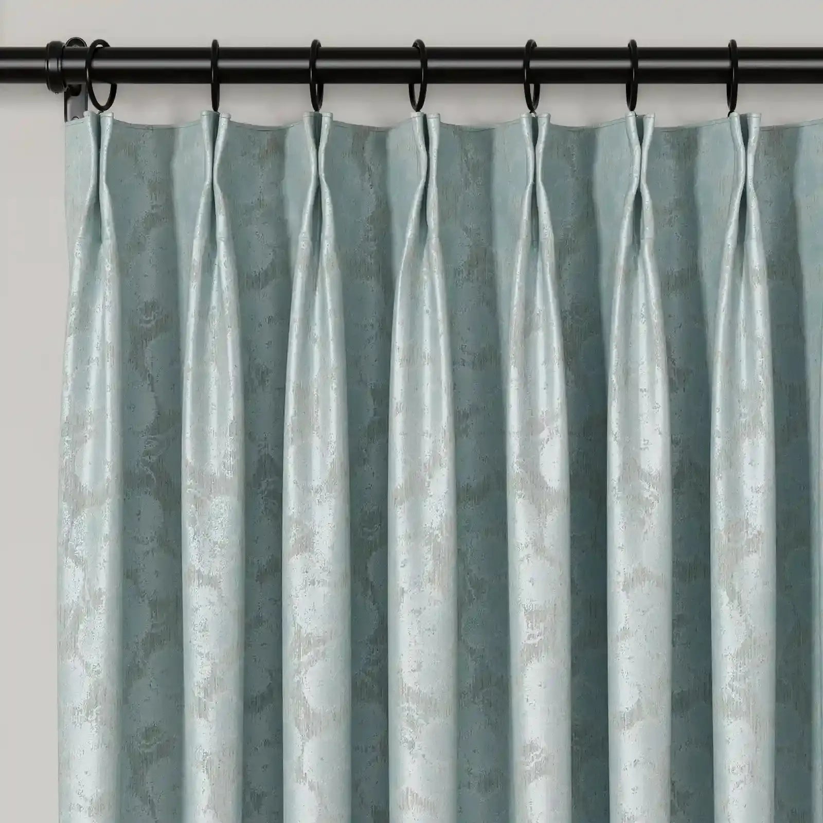 Lydia Daisy Jacquard Pleated Curtains - Elegant Floral Window Drapes for Living Room & Bedroom Decor