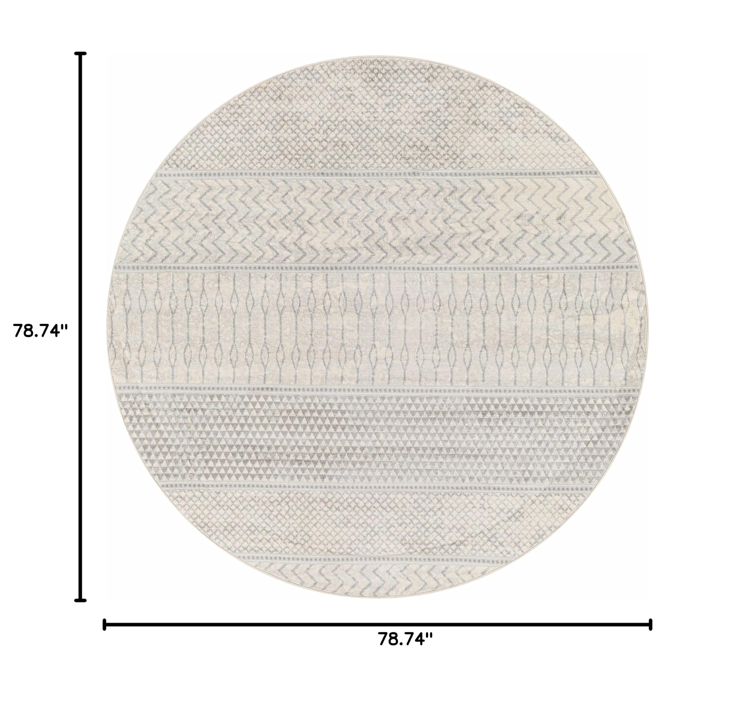 Hauteloom Nunda Modern Round Area Rug 6'7