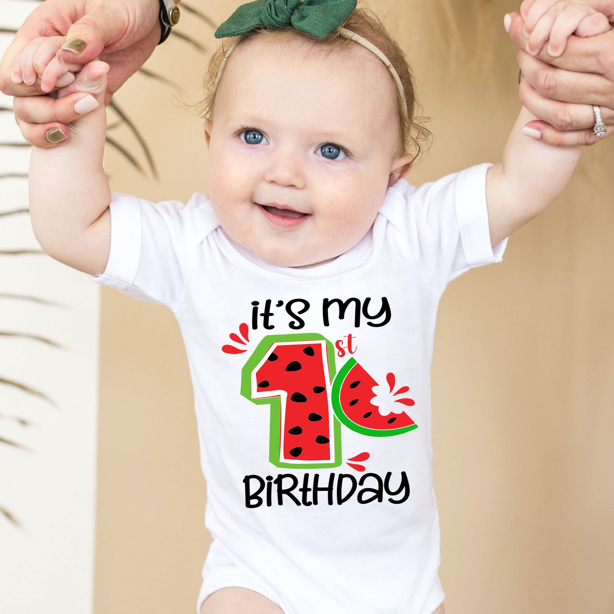 My First Birthday Shirt - Watermelon & Fruit Theme 18 Months - Colorful Summer Party Outfit for Baby Boys & Girls - Perfect for 1st Birthday Photos, Cake Smash, and Outdoor Celebrations
