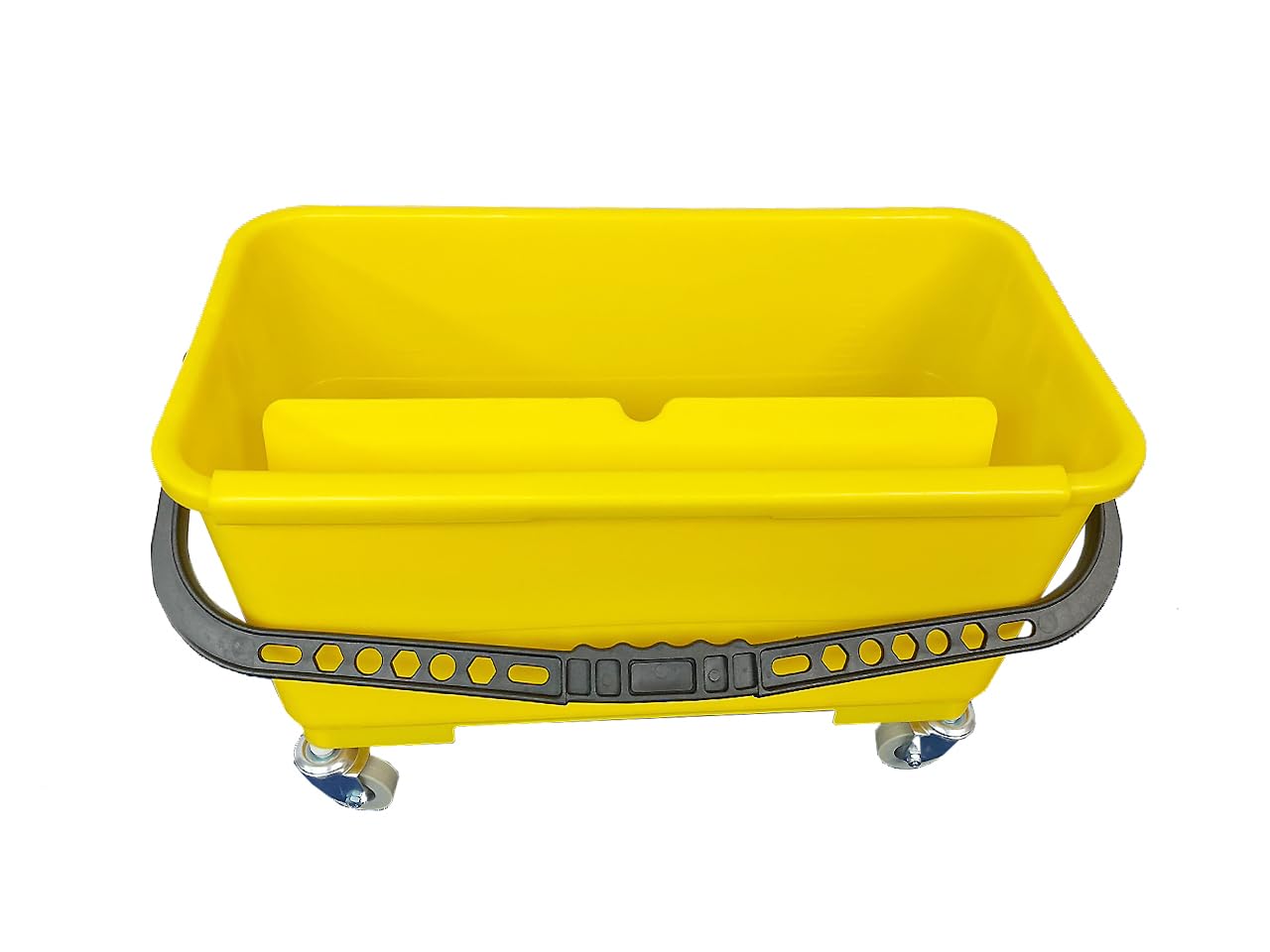30L Flat MOP Commercial Microfiber Bucket - Heavy Duty Cleaning Bucket for Floor Mopping, Car Wash, and Household Cleaning (Yellow)
