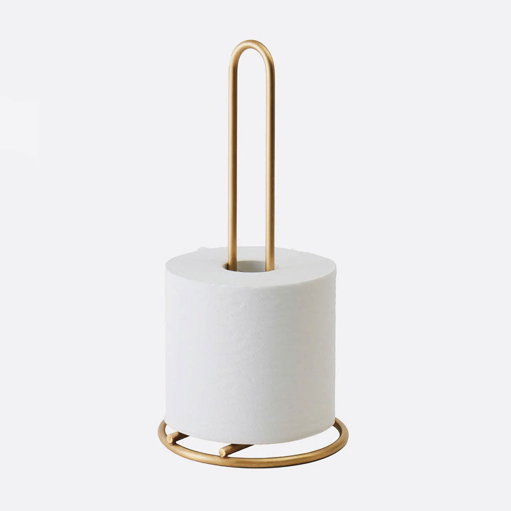 Stainless Steel Paper Towel Holder & Toilet Paper Roll Stand - Rustproof Bathroom Organizer for Kitchen, Laundry Room, and Office Storage