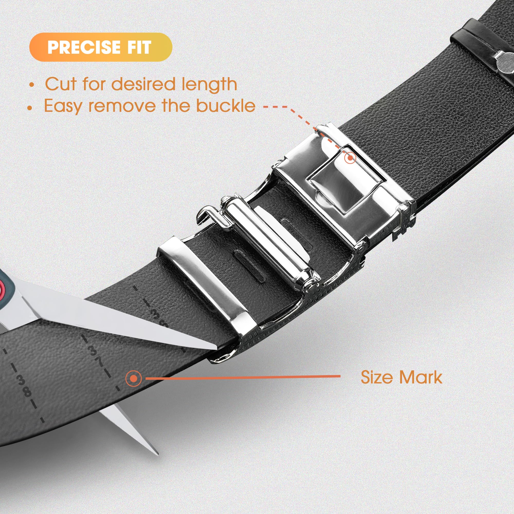Premium Alligator Leather Belt for Men - Genuine Crocodile Skin with Automatic Ratchet Buckle - Luxury Handmade Dress Belt for Business, Golf & Formal Occasions