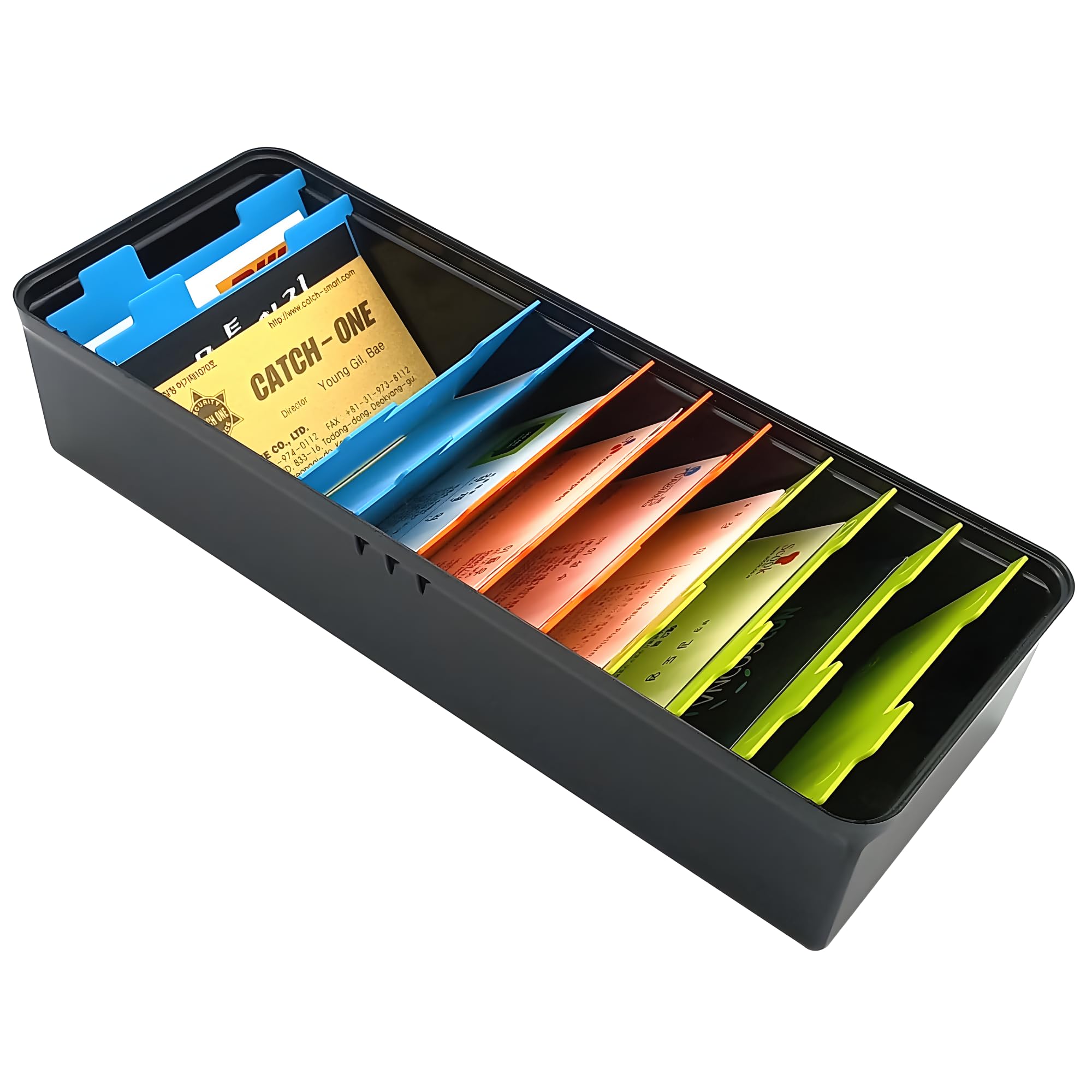 GARASANI 8-Slot Business Card Holder for Desk - Large Capacity Organizer Holds 500 Cards - Perfect for Office, Reception, and Professional Networking Events