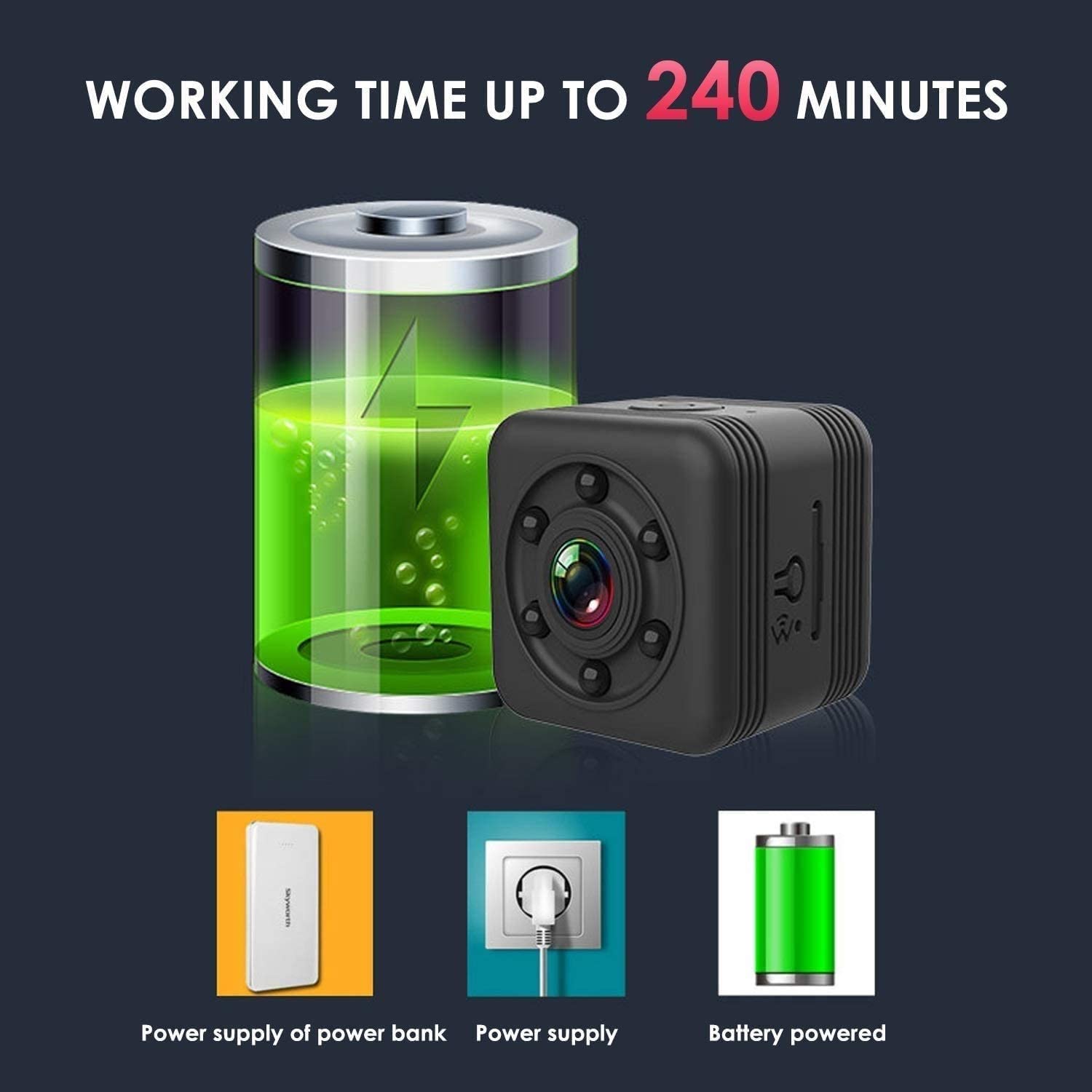 HD 1080P Mini Hidden Spy Camera with Built-in Strong Magnet - Waterproof, Motion Detection & Night Vision Action Camera (32GB, Black) | Perfect for Home Security, Nanny Monitoring, and Outdoor Surveillance