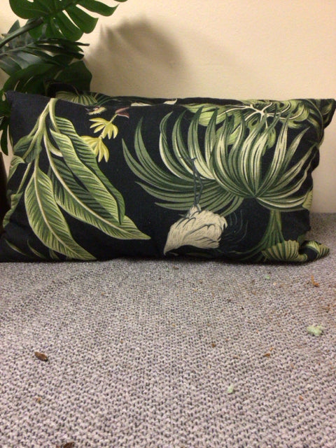 Floral Bird Pattern Decorative Lumbar Pillow - Soft Fabric Support for Sofa, Bed, Couch - Home Decor & Living Room Accent
