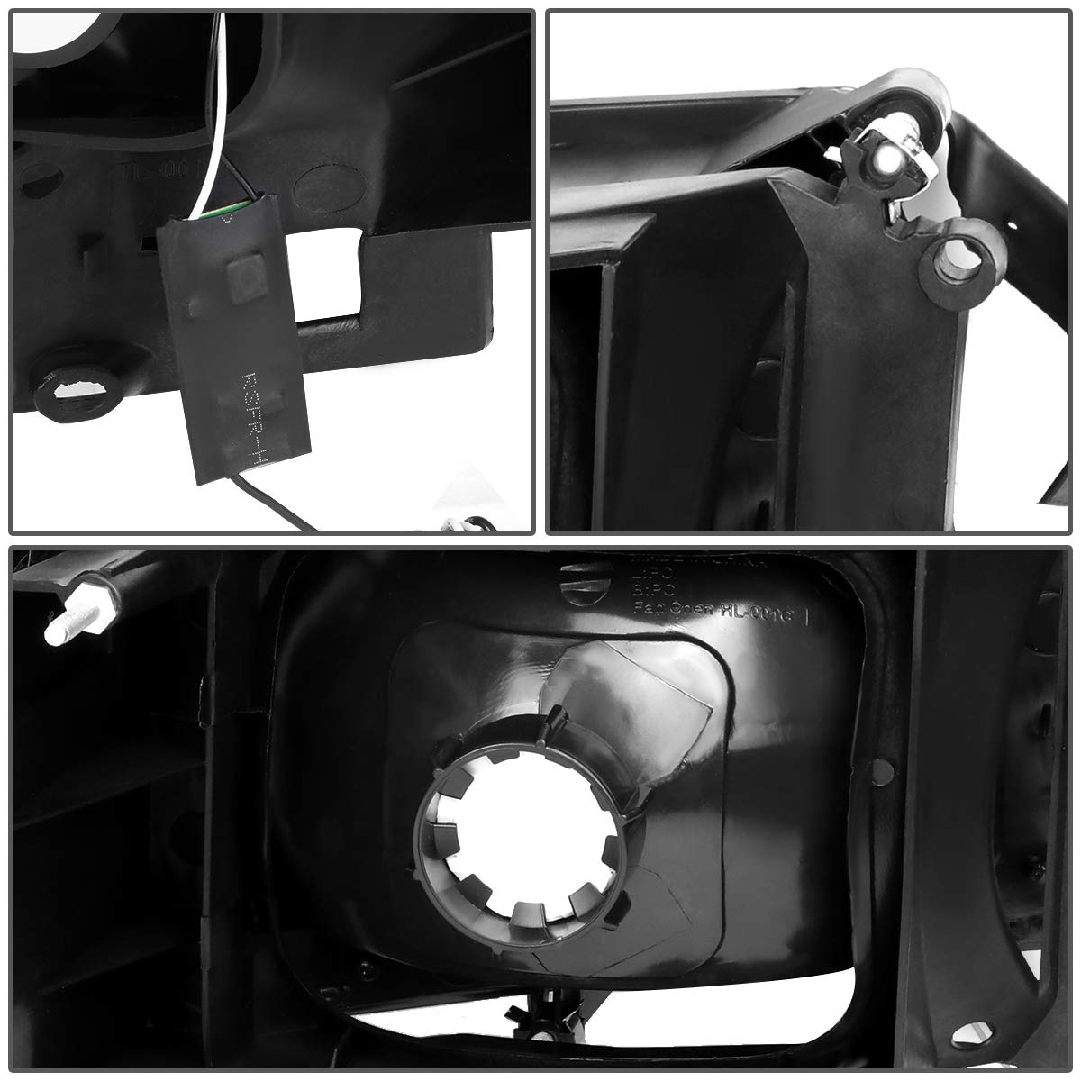 DNA MOTORING HL-LB2-DR944-BK-CL1 Black LED Headlights with Daytime Running Lights - Compatible with 1994-2002 Dodge Ram 1500/2500/3500 - Upgrade for Improved Visibility & Style (Perfect for Night Driving & Off-Road Adventures)
