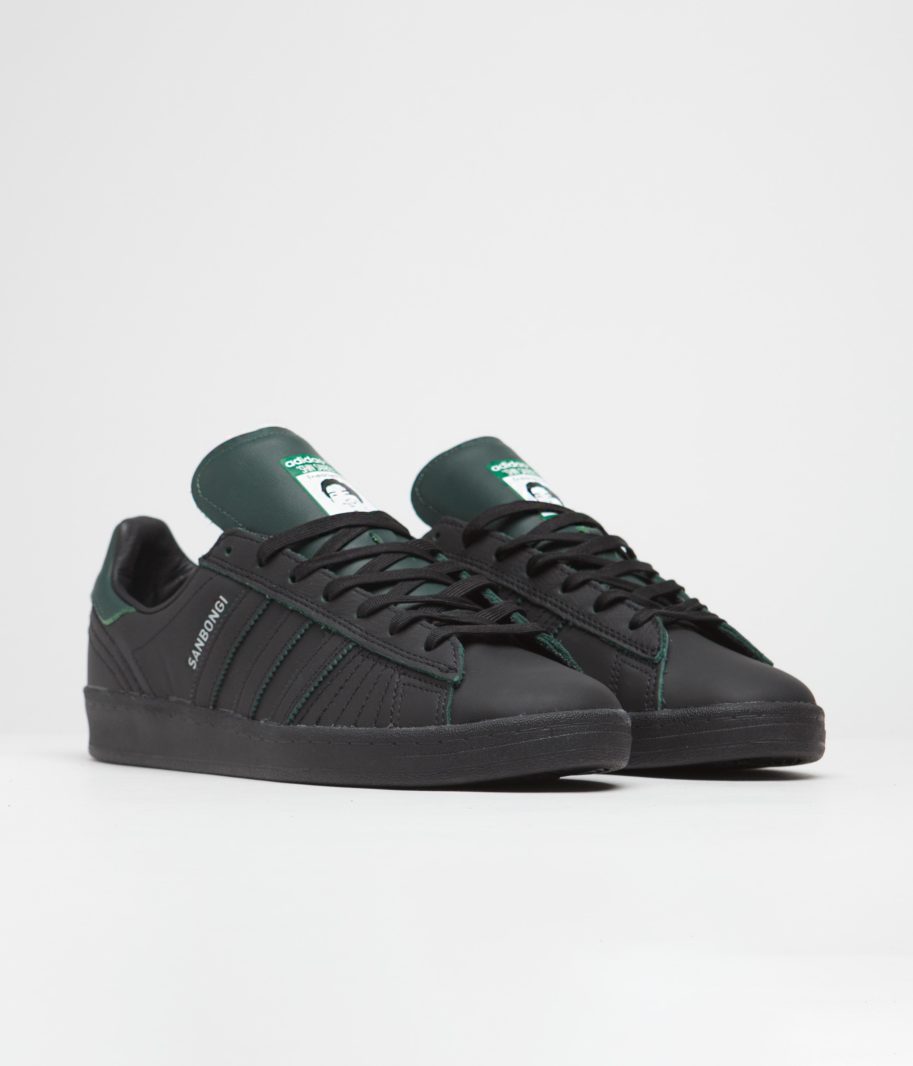 Adidas x Shin Sanbongi Campus Adv Sneakers - Core Black, Collegiate Green - Stylish Streetwear Shoes for Casual Wear & Urban Fashion