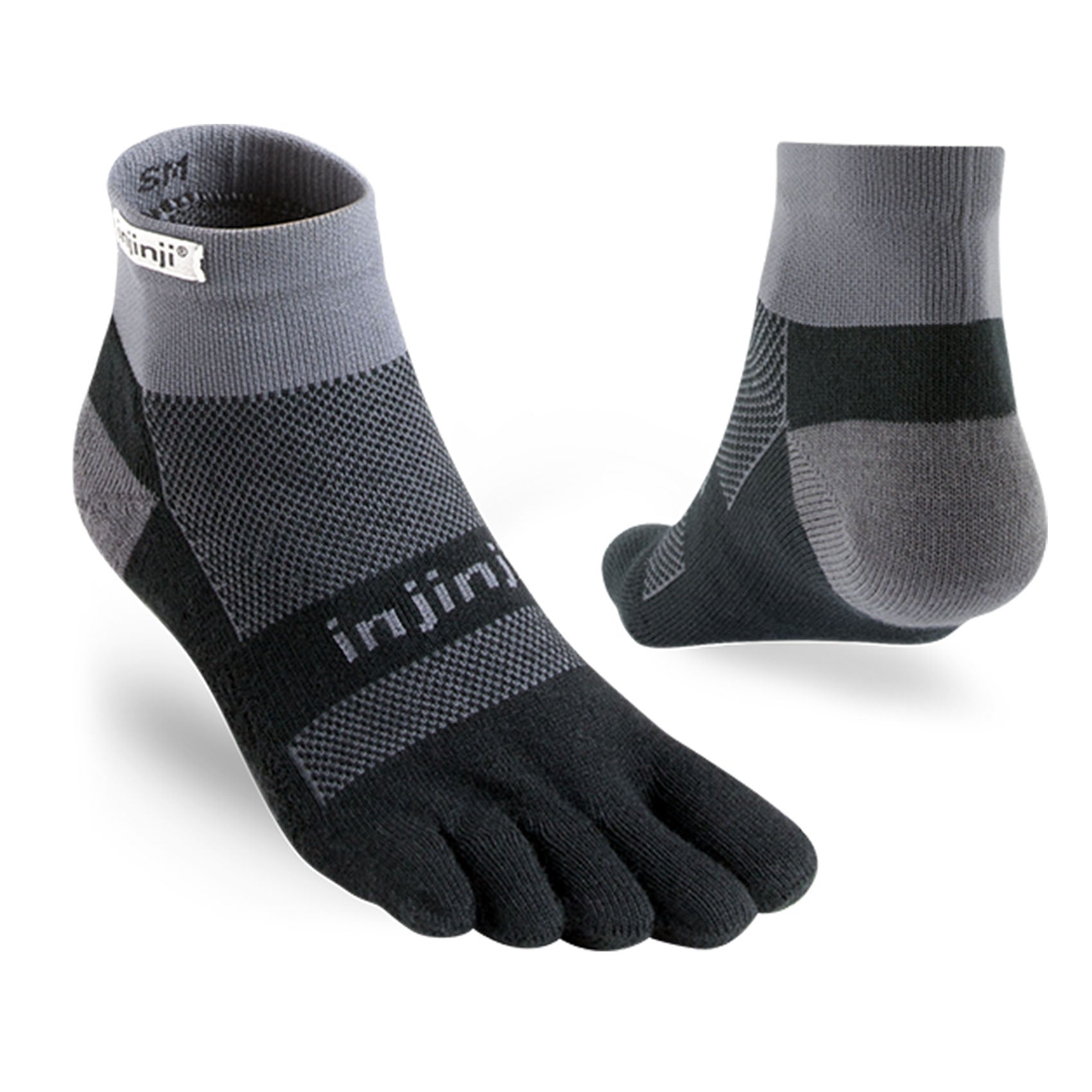 Unisex Injinji Run Midweight Mini Crew Socks - Toe Socks for Running, Hiking & Outdoor Sports - Breathable Performance Socks for Men & Women