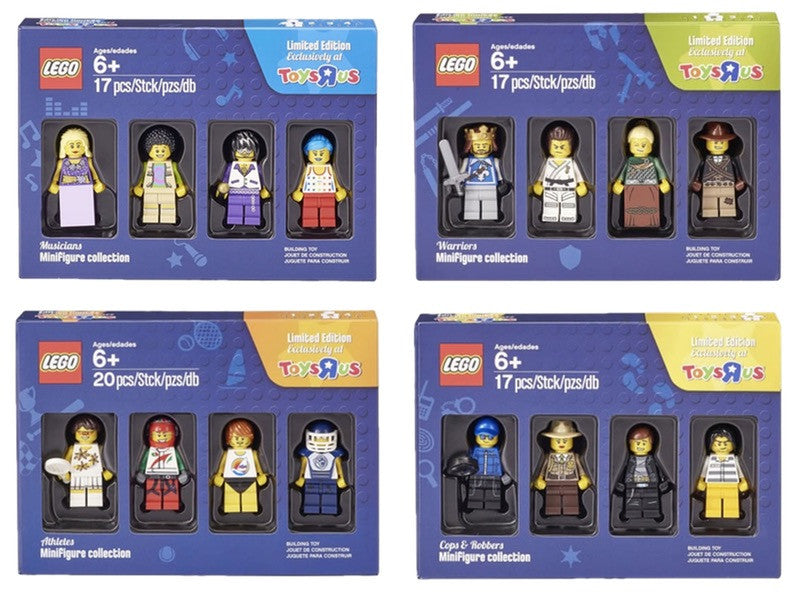 LEGO Minifigures Collection Exclusive Set (5004421, 5004422, 5004573, 5004574) - Toys R Us Limited Edition Building Blocks for Kids & Collectors - Perfect for Playtime, Display, and Gifting