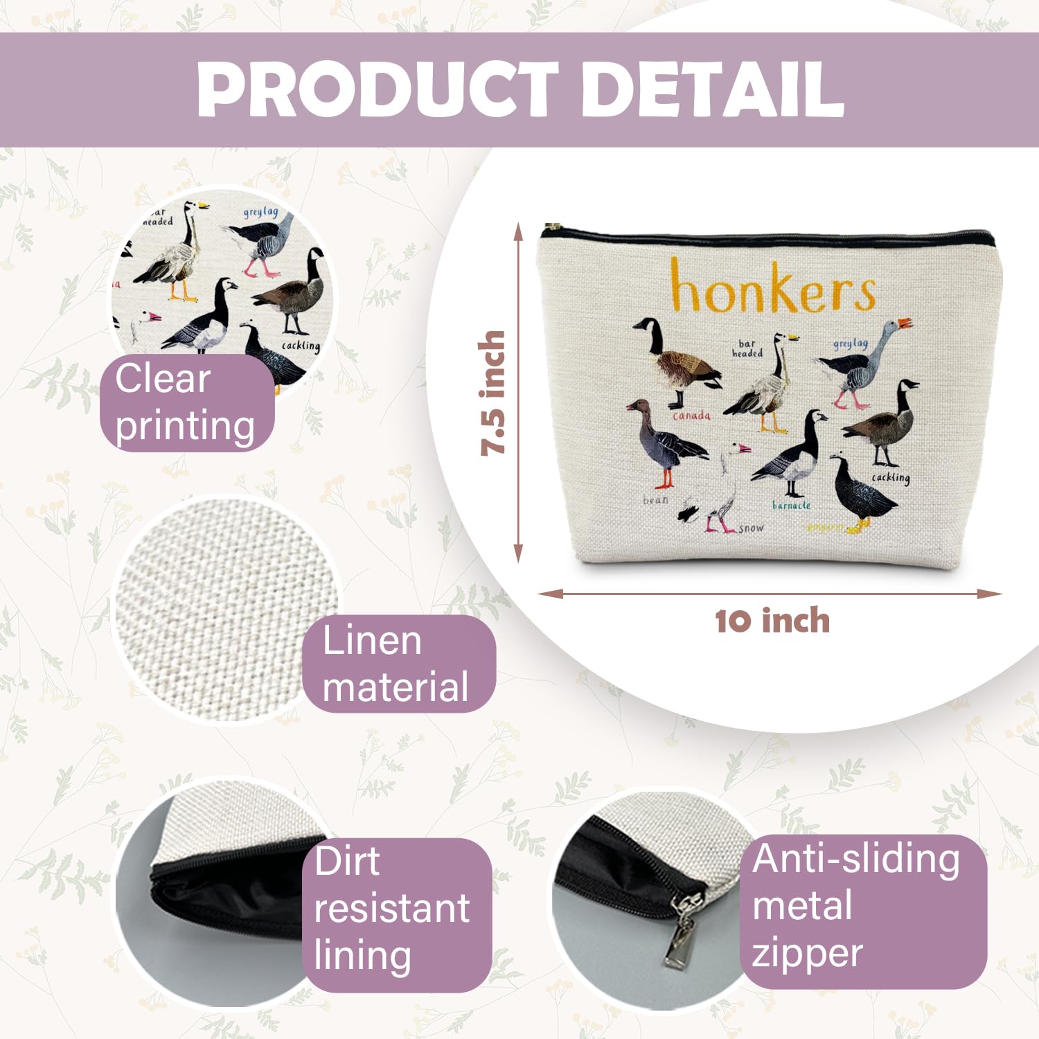 Funny Woodpecker Makeup Bag for Women - Perfect Bird Watching Gift for Bird Lovers