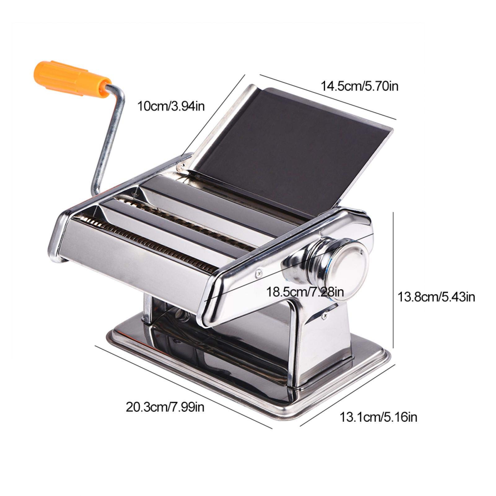 **Manual Pasta Maker Machine - Stainless Steel Pasta Cutter & Noodle Maker for Homemade Spaghetti, Fettuccine, Lasagna | Perfect for Home Kitchen & Restaurant Use**