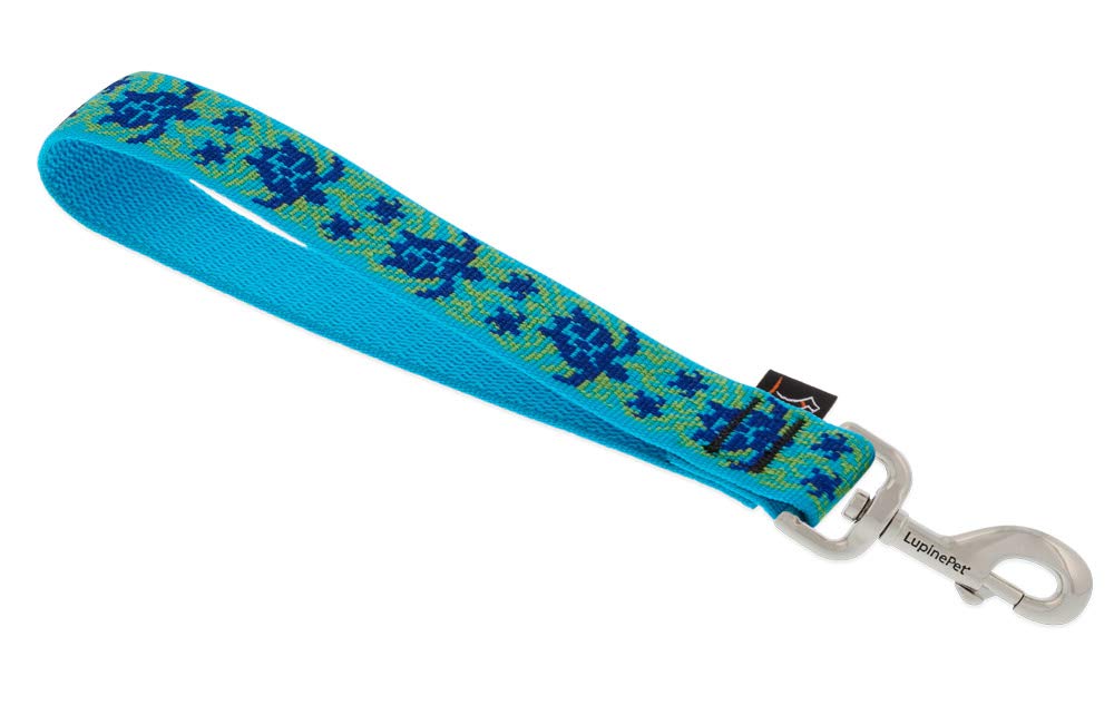 LupinePet Originals 1 Inch Turtle Reef 11 Inch Dog Training Leash for Medium & Large Dogs - Perfect for Obedience Training, Walking & Outdoor Adventures