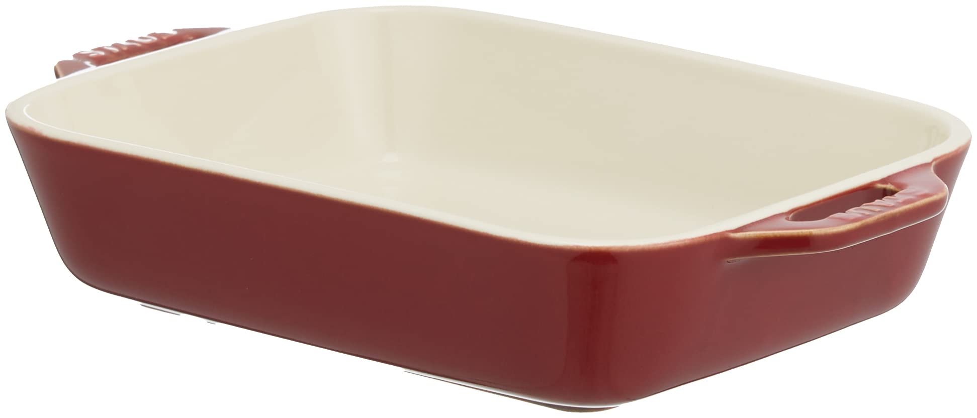 STAUB Rectangular Ceramic Baking Dish - 7.9 x 6.3 x 2.1 Inches, 1.76L (1.06QT) Capacity - Oven & Microwave Safe Red Casserole Dish for Roasting, Baking & Serving | Perfect for Lasagna, Casseroles & Holiday Meals