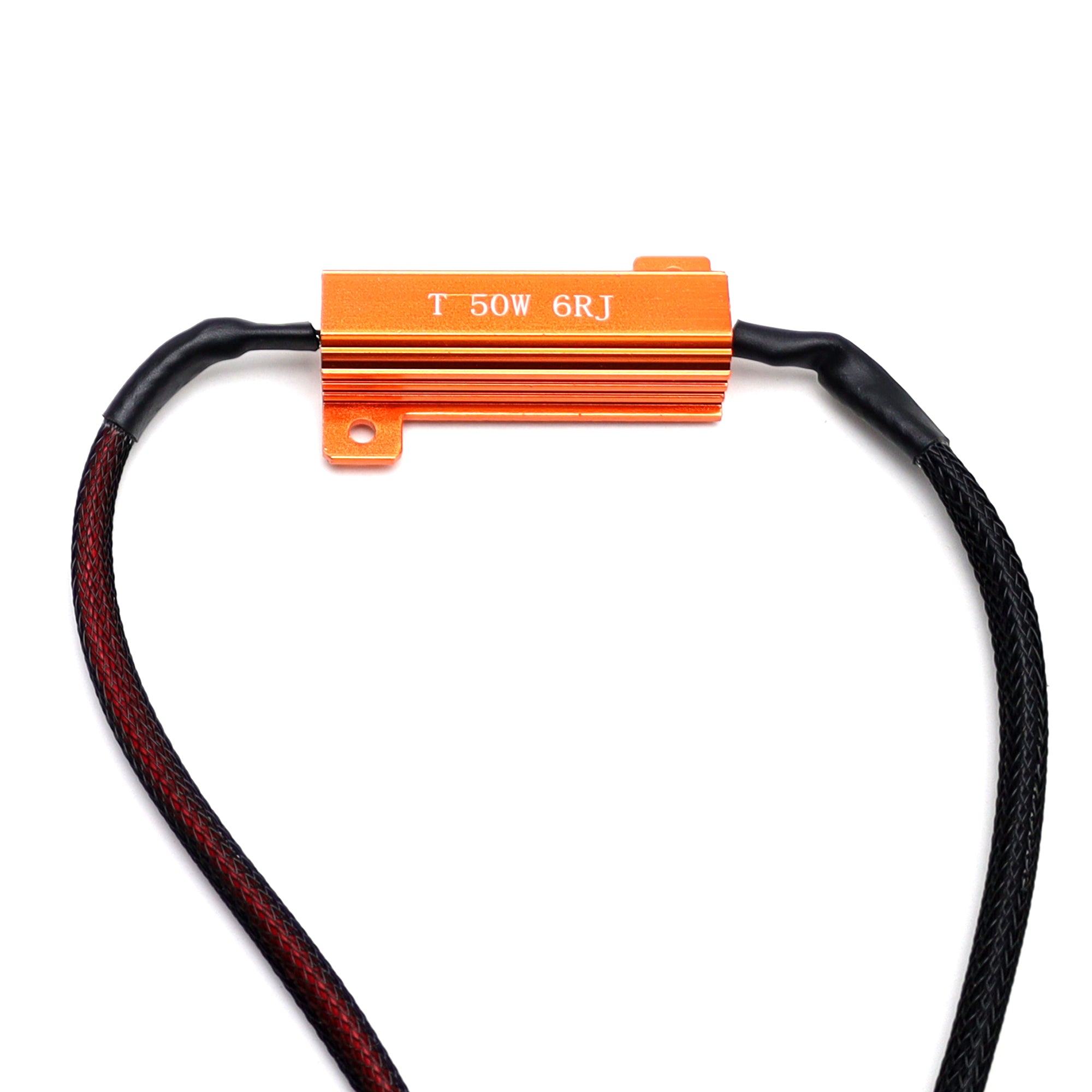 50W 6 Ohm Load Resistors with Inline 3156 Male Connectors - LED Turn Signal Bypass Resistor Kit for Car, Truck, Motorcycle - Fix Hyper Flash & Bulb Out Warning Lights - Easy Installation for DIY Automotive Electrical Projects