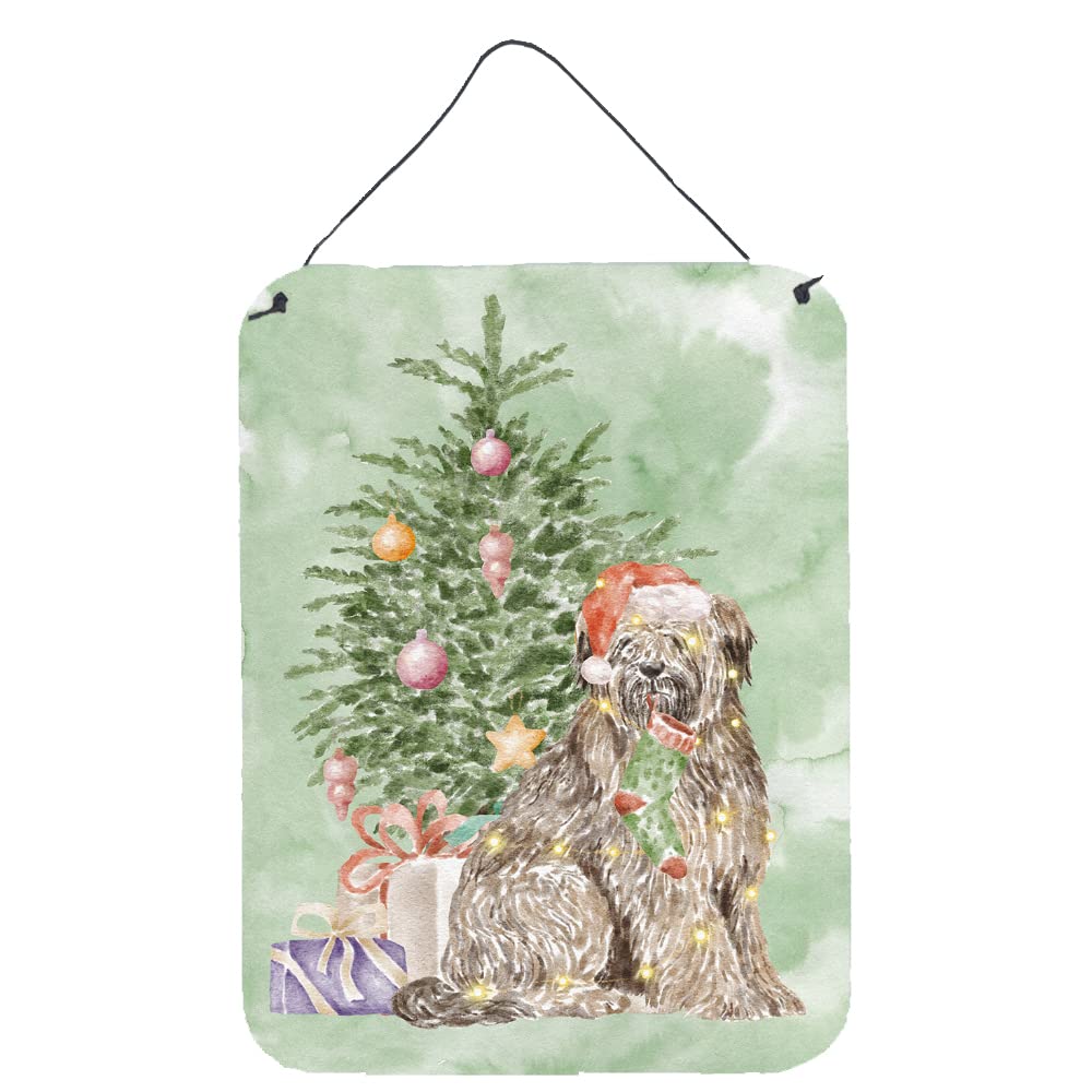 Caroline's Treasures CK8250DS1216 Briard and Tree Wall Decor - 12x16 Inch Aluminum Metal Sign for Kitchen, Bar, Bathroom, Front Door - Multicolor Home Plaque for Rustic & Farmhouse Style