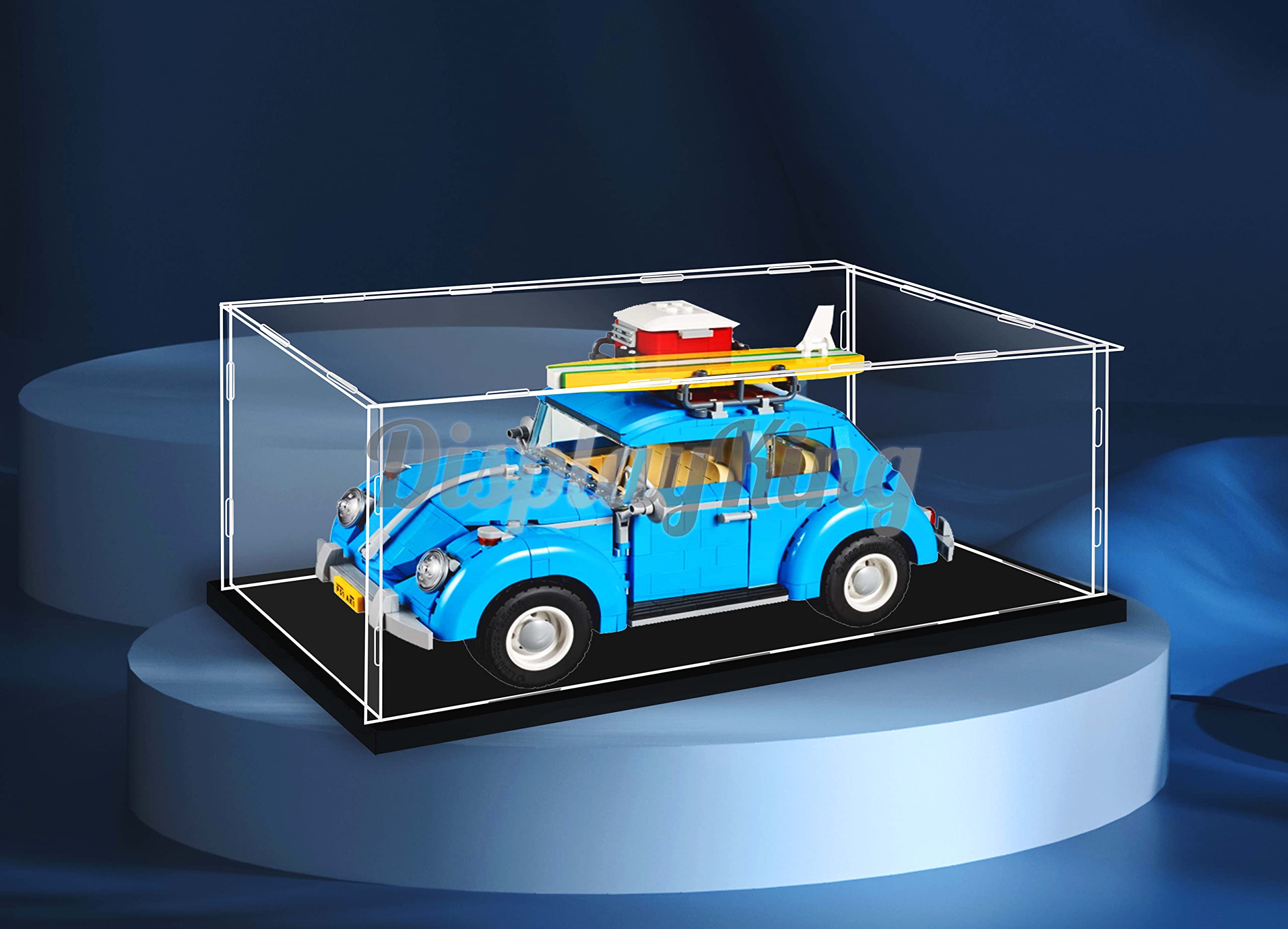 3mm Thick Acrylic Display Case for Volkswagen Beetle 10252 Model - Perfect for Showcasing & Protecting Your LEGO Car Collection at Home or Office