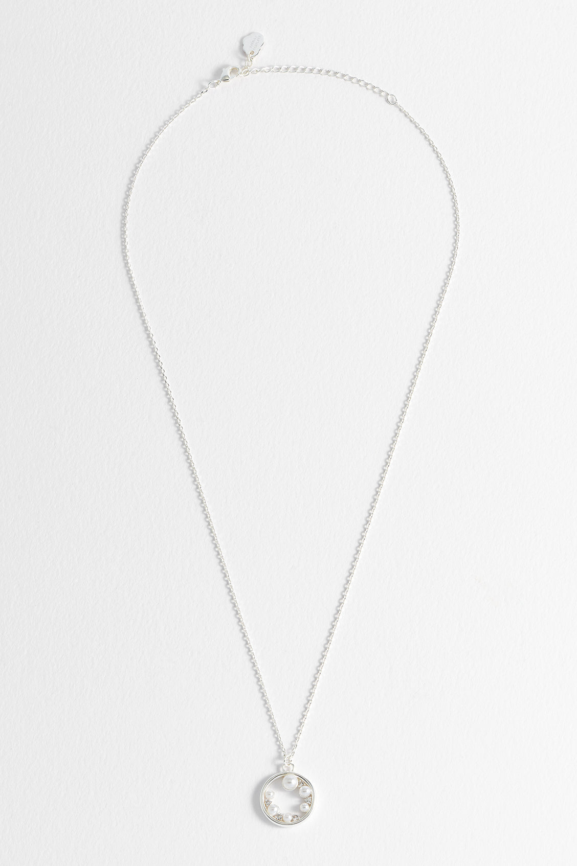 Elegant Pearl CZ Cut Out Pendant Necklace for Women - Perfect for Weddings, Parties & Special Occasions