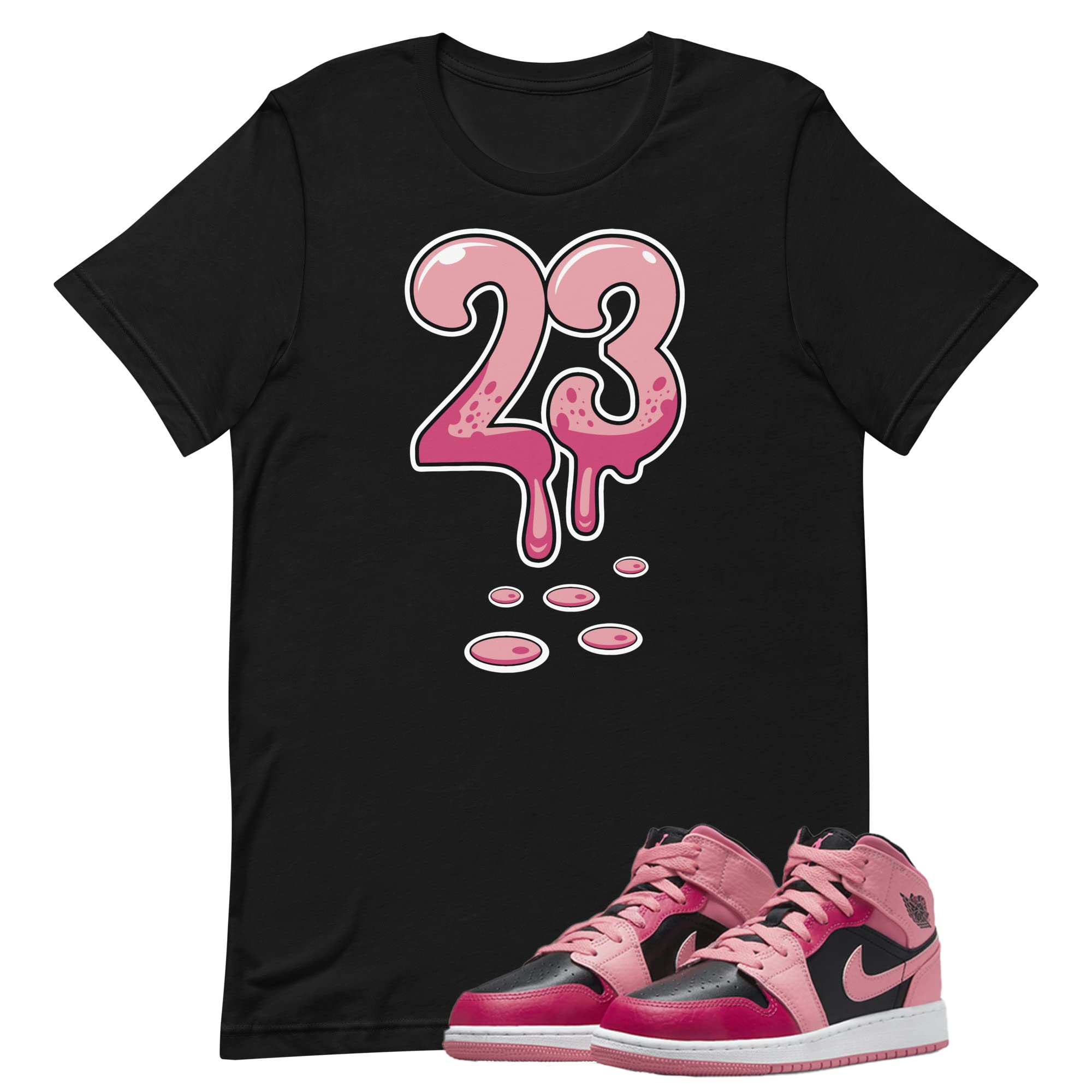Jordan 1 Mid Coral Chalk Pinksicle Pink T-Shirt - Stylish Casual Tee for Sneakerheads & Streetwear Lovers | Perfect for Daily Wear, Gym & Outings