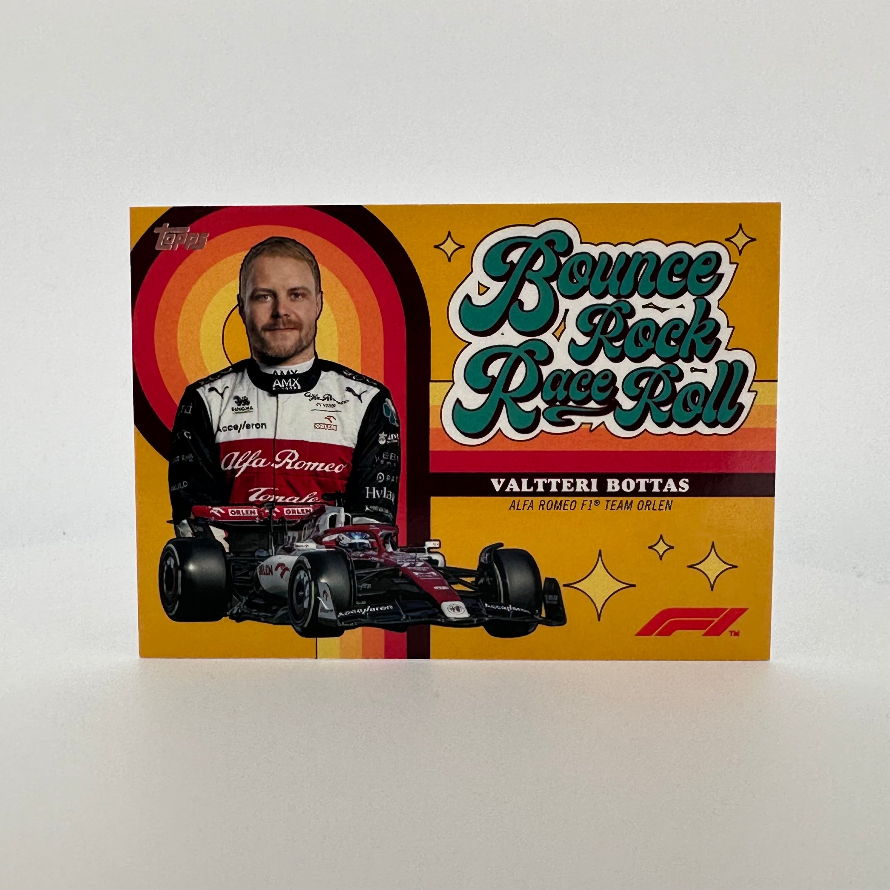 2022 Topps Formula 1 Valteri Bottas #09/50 Gold Parallel Card - Bounce Rock Race Roll - F1 Collectible, Racing Memorabilia for Fans & Card Collectors (Perfect for Display, Trading, or Gifting)