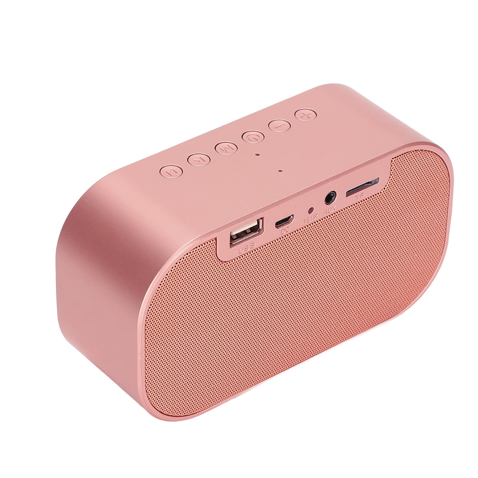 USCCE Digital Alarm Clock Radio with Bluetooth Speaker, Hands-Free Calling, 3-Level Dimmer, FM Radio, USB Ports, Thermometer & Battery Backup (Rose Gold) - Perfect for Bedroom, Office, and Travel