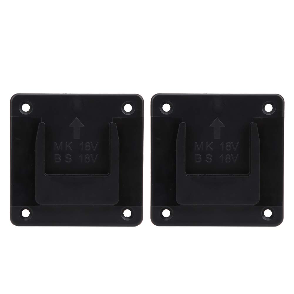 YUANJS 2Pcs Electric Tool Holder Wall Mount - Storage Bracket for 18V Power Tools (Black) - Perfect for Garage, Workshop & DIY Projects Organization