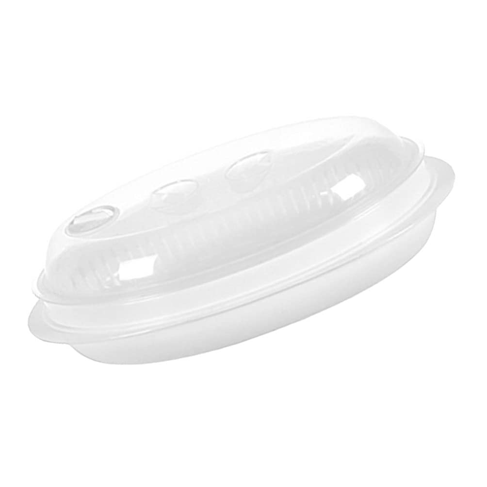 HEMOTON Oval Fish Steamer Cookware with Rack & Lid - Perfect for Steaming Fish, Vegetables, Buns, and Dumplings | Healthy Cooking, Asian Cuisine, Seafood & Dim Sum Preparation