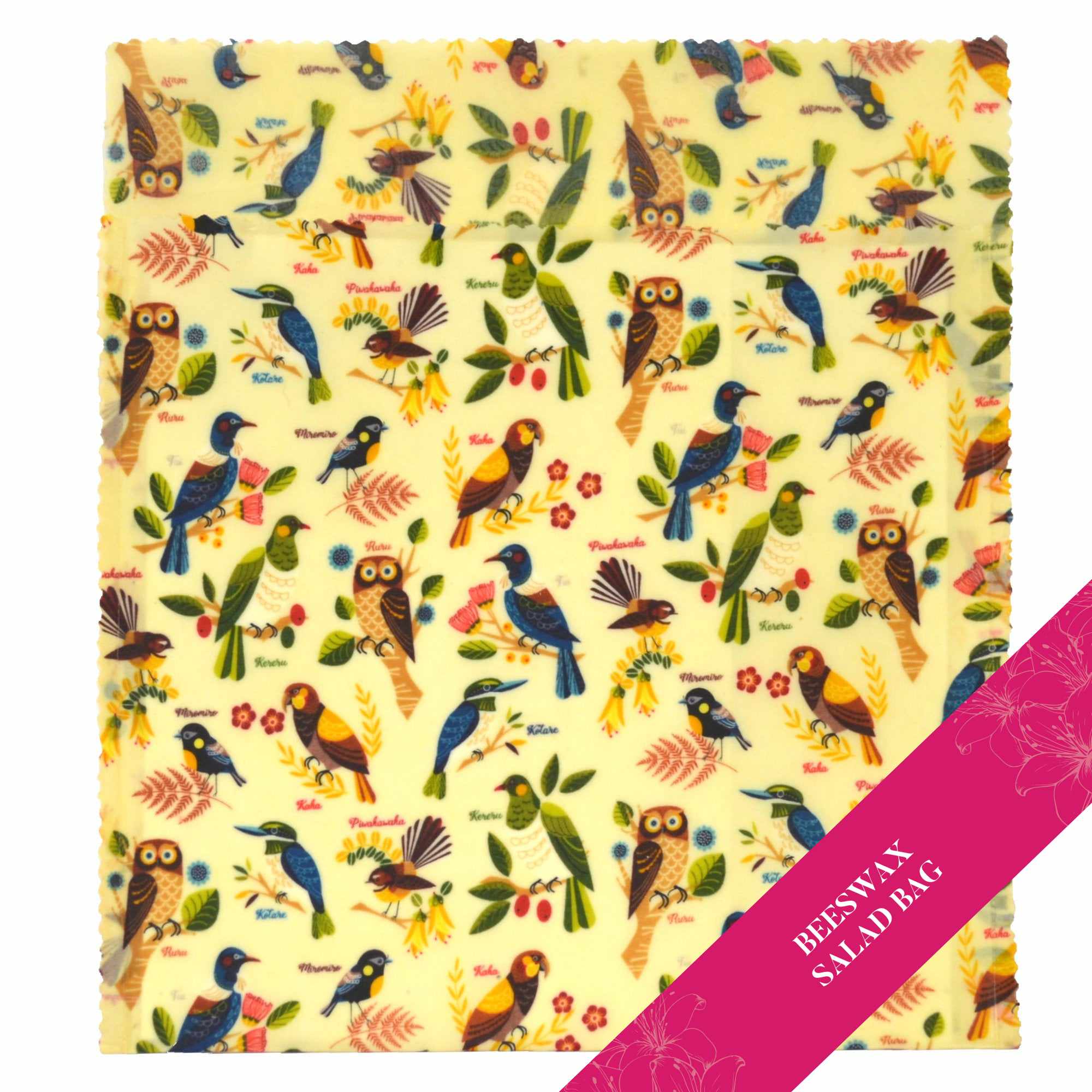 Morepork & Friends Salad Bag - Premium Reusable Shopping Tote for Groceries, Perfect for Farmers Market, Picnics, and Eco-Friendly Grocery Haul