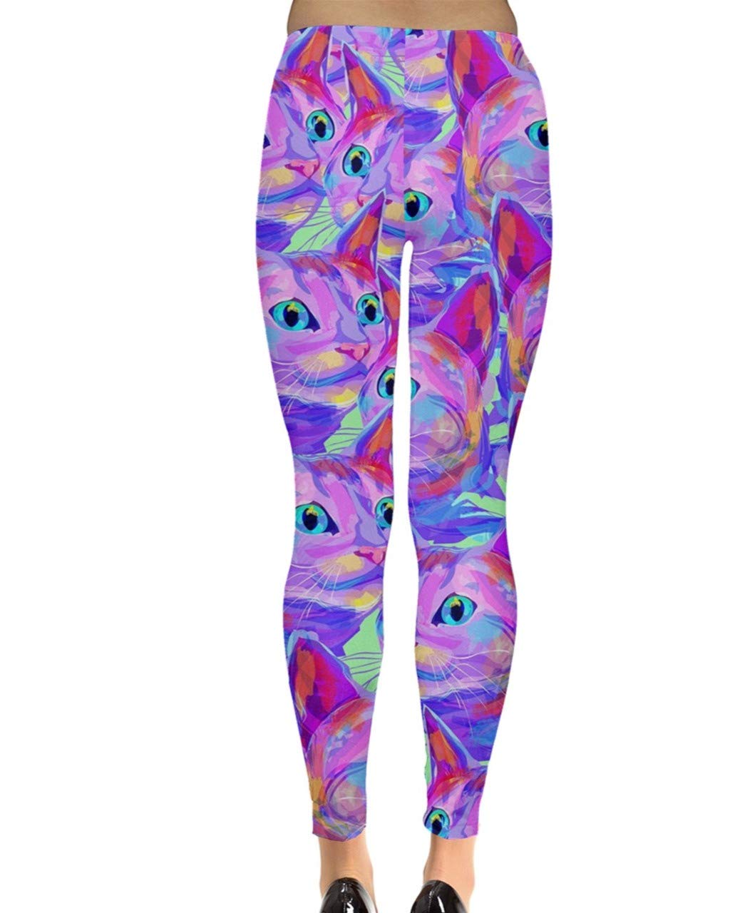 CowCow Women's Fashion Animal Print Leggings - Snake, Reptile & Crocodile Pattern Leather-Look Yoga Pants for Workout, Dance & Casual Wear