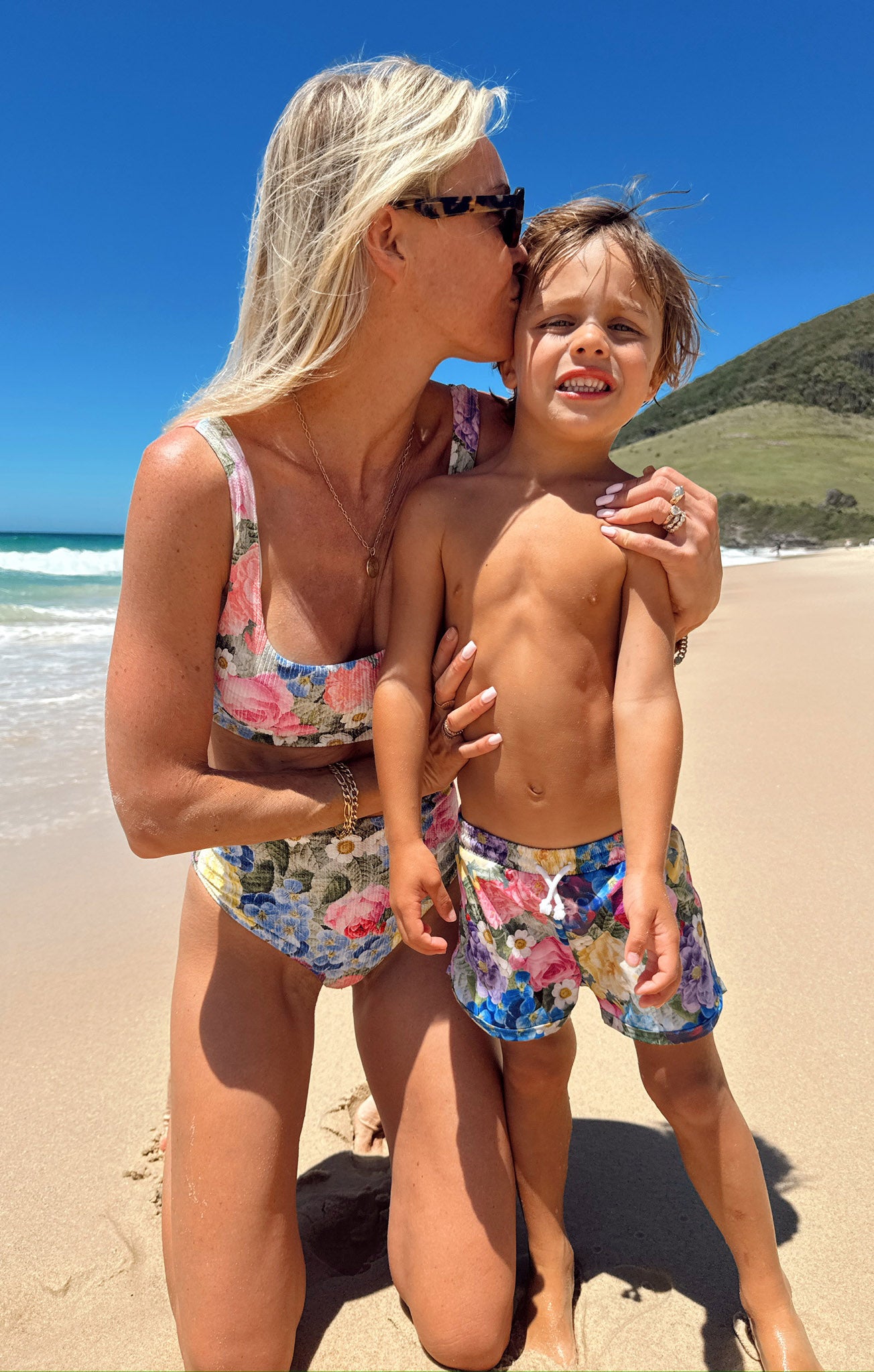 Little Beach Bum Trunks ~ Flower Shop | Cute Floral Swim Trunks for Men | Perfect for Beach Vacations, Pool Parties & Summer Getaways