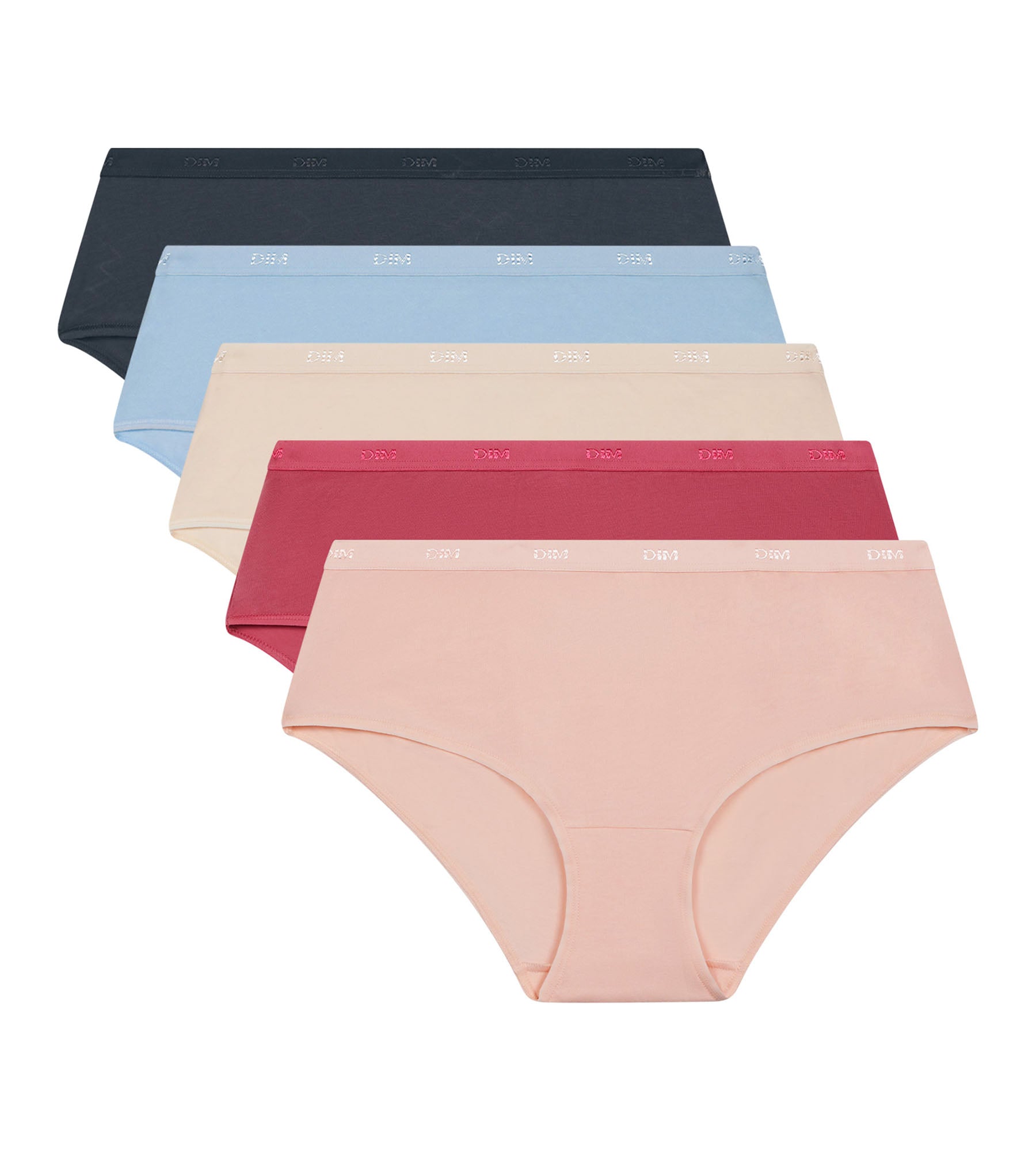 5 Pack Women's Cotton Stretch Underwear - Blue, Beige, Pink with Pockets | Soft, Breathable & Eco-Friendly | Perfect for Daily Wear, Travel & Gym