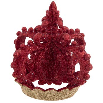 Red Crown Ornament - Elegant Christmas Tree Decor for Holiday Decorations | Perfect for Home, Office & Festive Party Decor