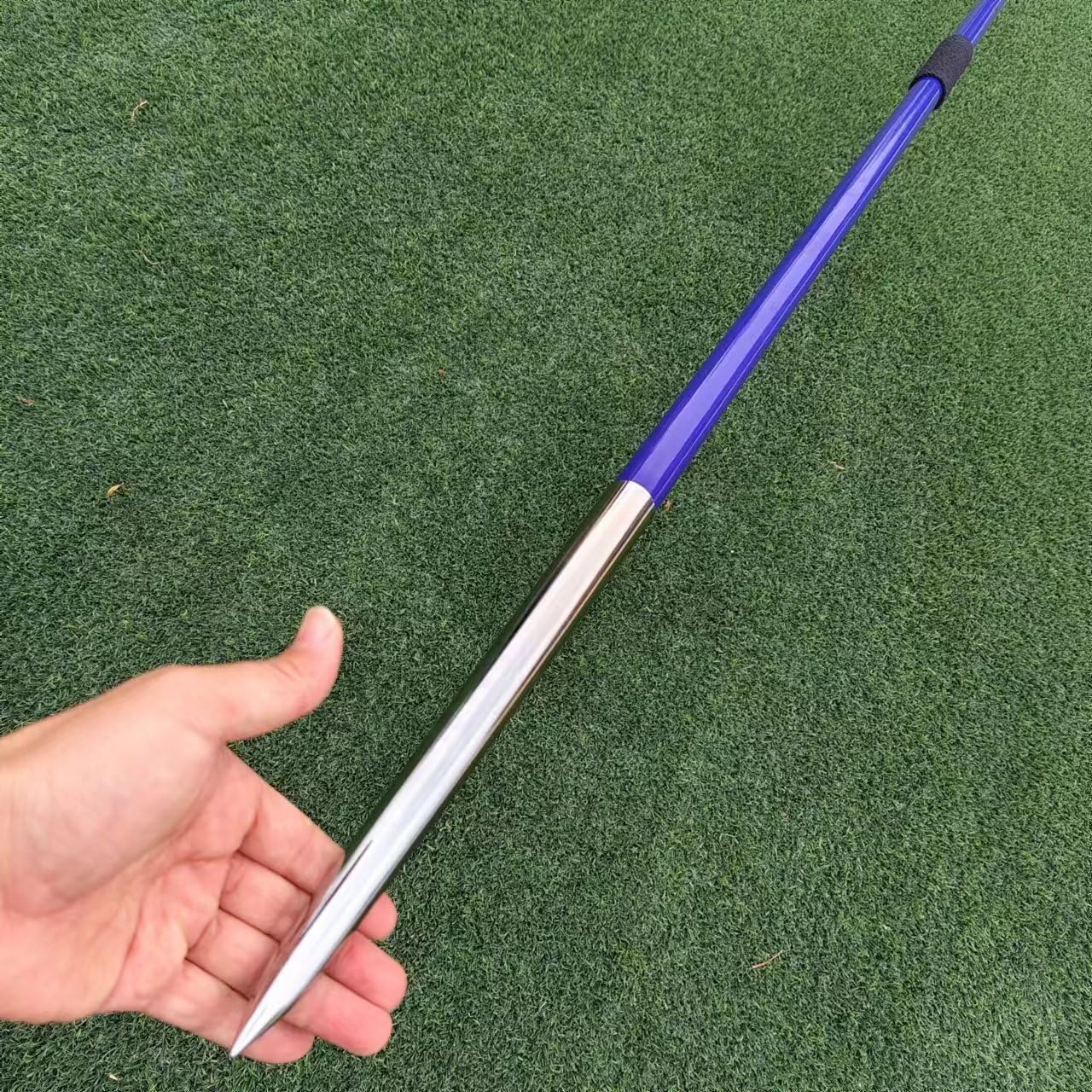 Mountainsports Training Javelin 1000g - Heavy Weight Javelin Throw Stick for Track & Field Athletes - Purple Competition Javelin for Strength Training & Sports Practice