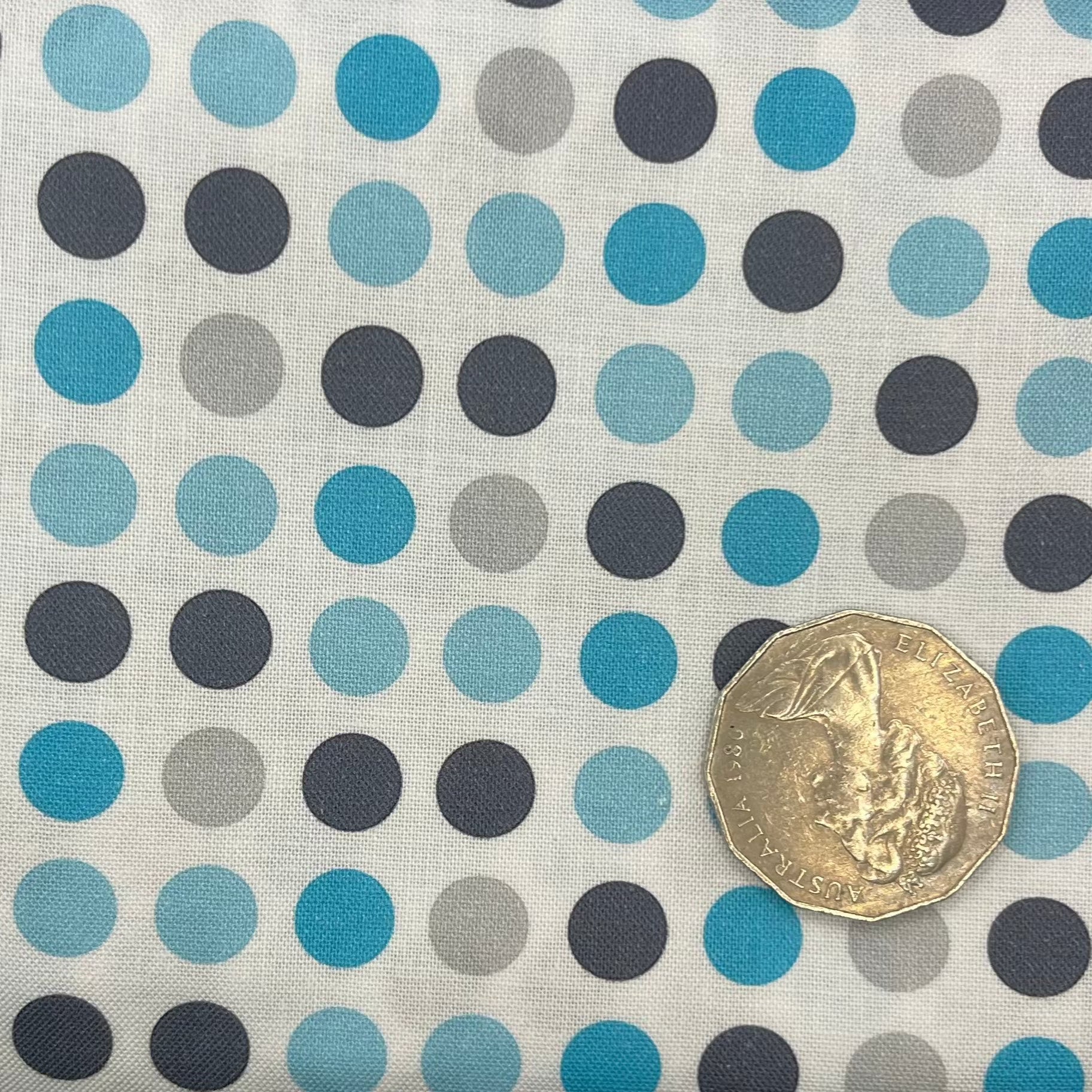 Aqua and Grey Tone Dots Pattern - Stylish Home Decor for Bedroom, Living Room & Office - Watercolor-Inspired Wall Art Prints
