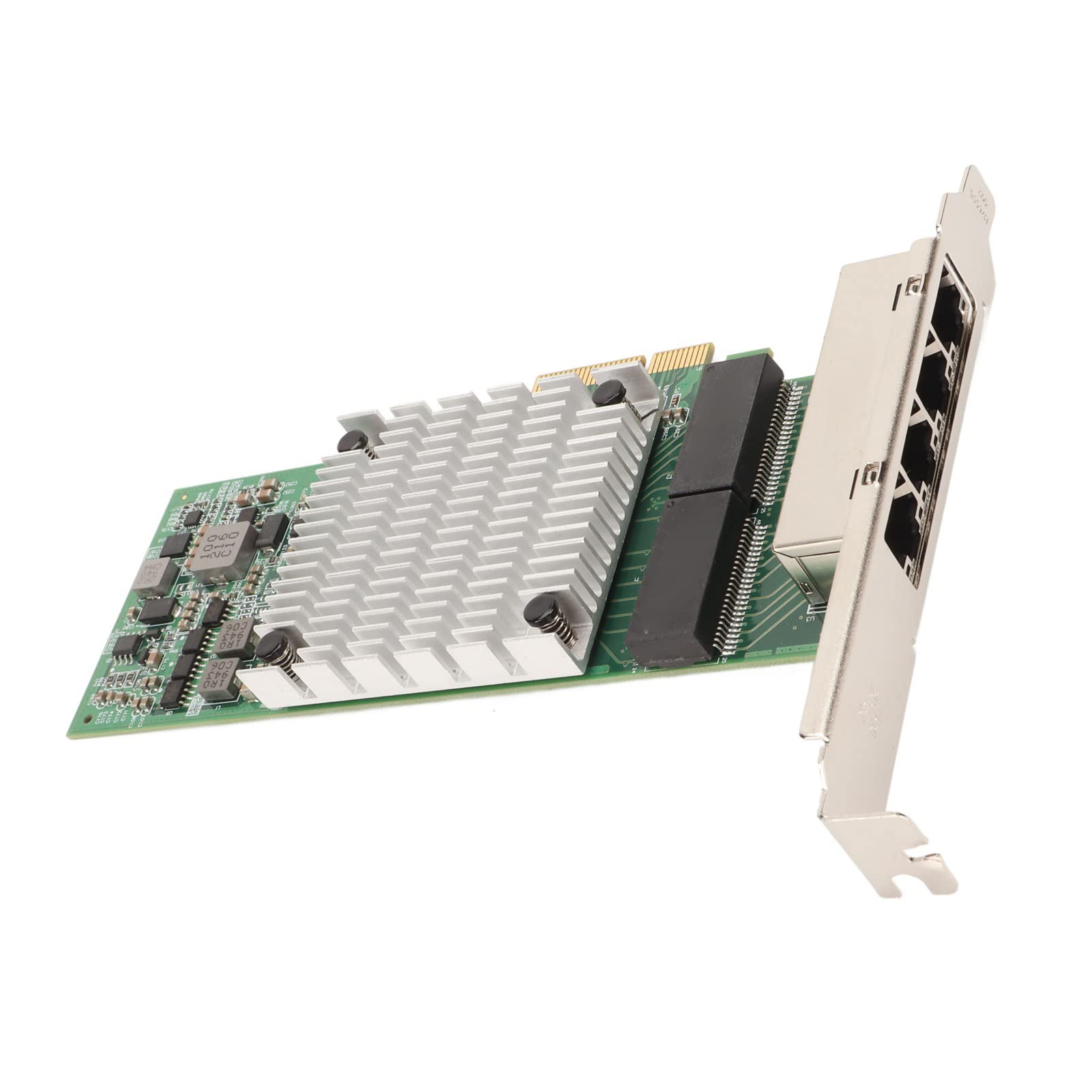 High-Speed PCIEx4 WiFi Card with 4-Port Gigabit Ethernet Adapter - Intel I350 Chip, Large Heat Sink, RJ45 Interface for Servers & Desktops - Ideal for Gaming, Streaming & Office Workstations