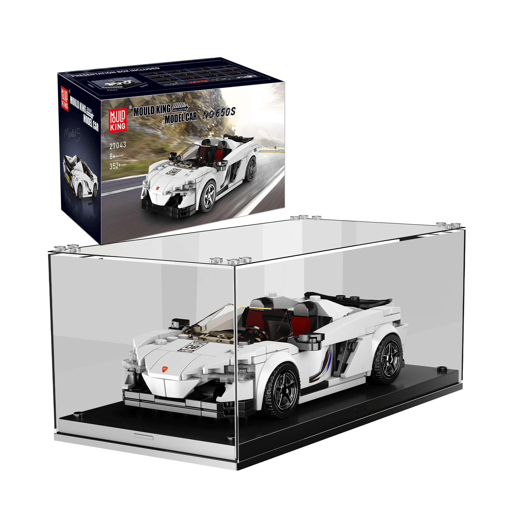 MOULD KING 27043 650S Spider Super Car Model Building Kit - 352 PCS STEM Toy for Kids & Adults | Perfect for Creative Play, Gift Giving & Home Decoration