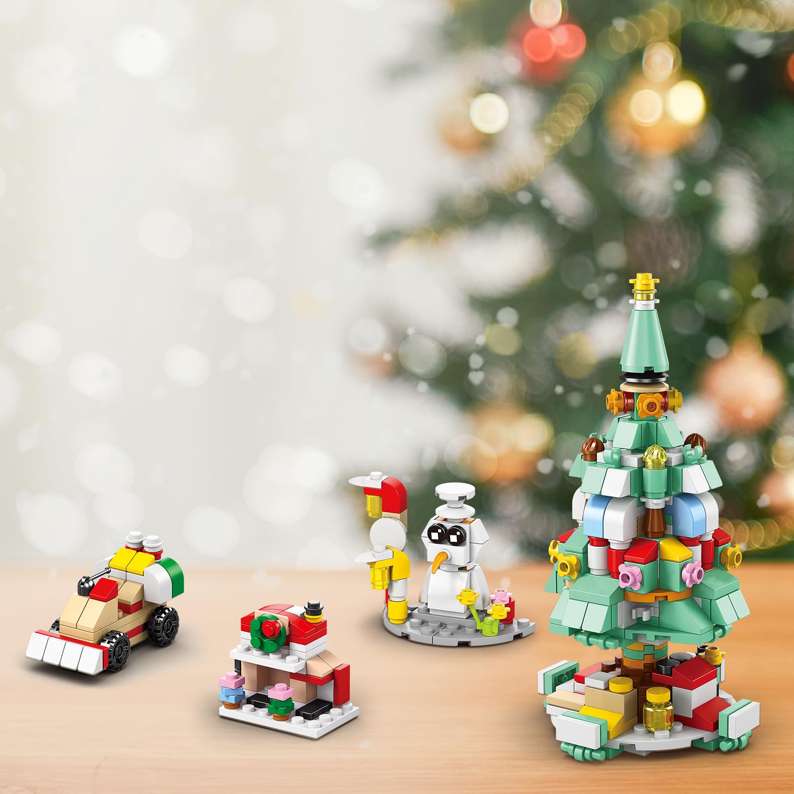 Christmas Building Blocks Set - 1123 PCS Snow House, Train, Christmas Tree, Santa & Reindeer Toys for Kids - Perfect Holiday Gift for Sons, Grandchildren, Nieces - Great for Christmas, Birthday & New Year Celebrations - Creative Play & Festive Home Decor