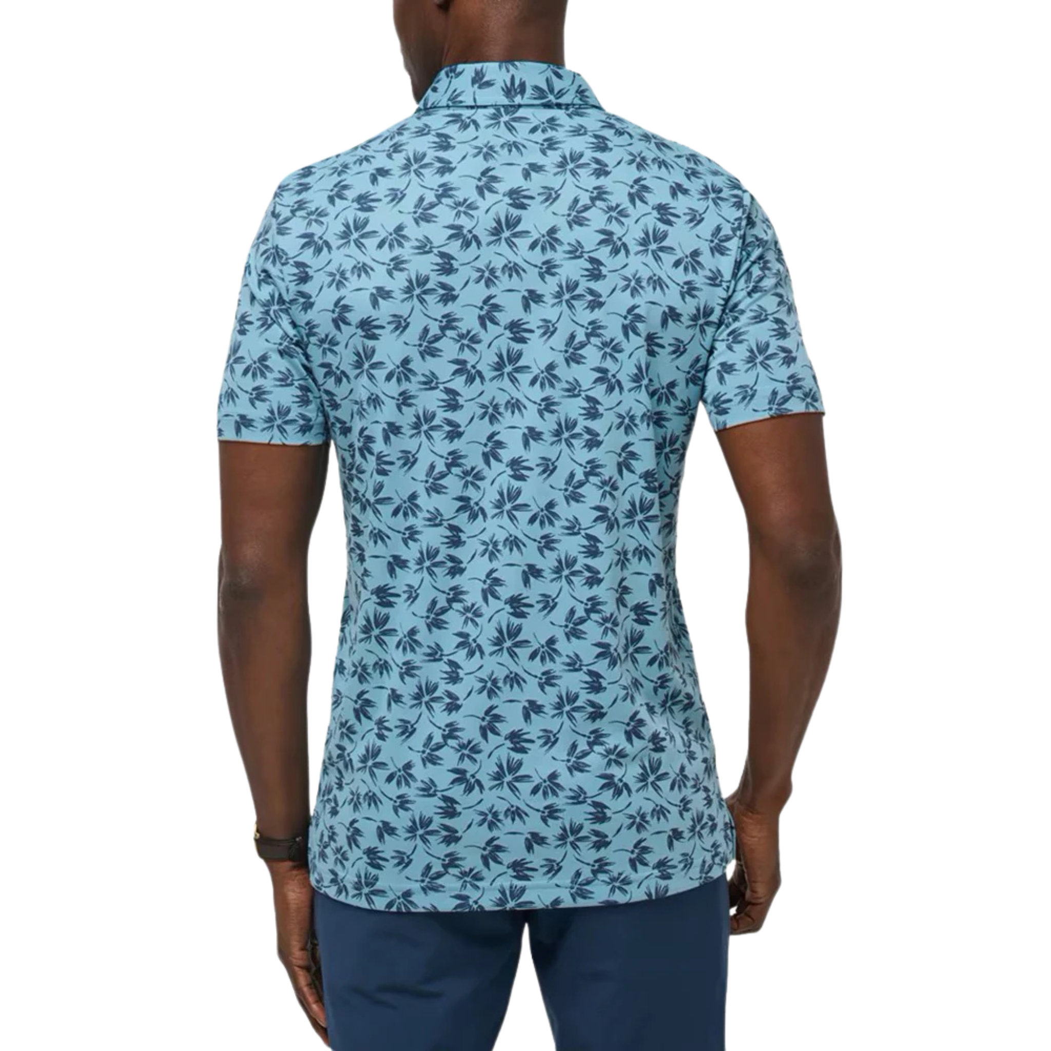 TravisMathew Men's Jungle Print Polo Shirt - Breathable Quick-Dry Golf & Casual Wear for Outdoor Activities