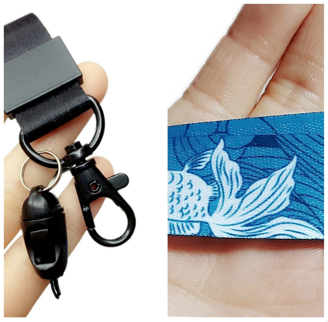 Durable Wrist & Neck Lanyard with Keychain - ID Card Holder, Phone & Wallet Strap for Work, School & Events | Hands-Free Convenience for Nurses, Teachers & Office Professionals