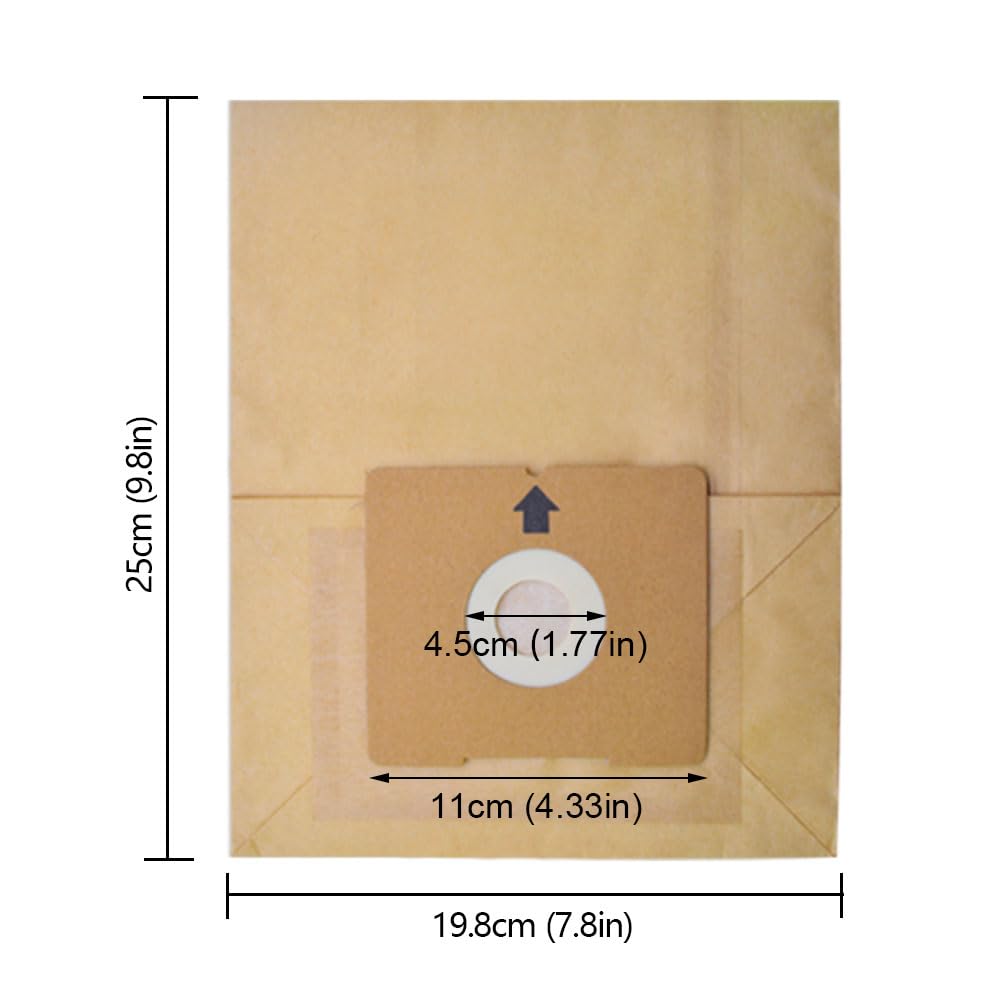 6 Pack Replacement Vacuum Dust Bags Compatible with Bissell Zing 4122, 2154A, 2154W & More - Genuine Part #2138425 - Perfect for Home Cleaning, Pet Hair Removal & Canister Vacuum Maintenance