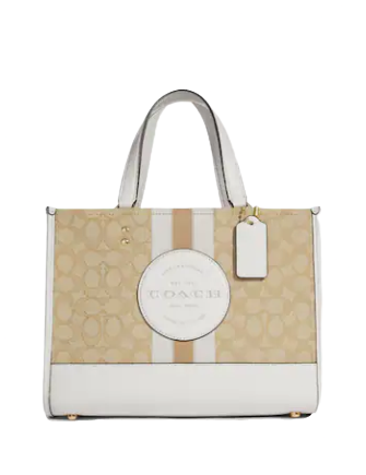 Coach Dempsey Signature Jacquard Stripe Carryall Bag with Patch - Stylish Tote for Work, Travel & Everyday Use