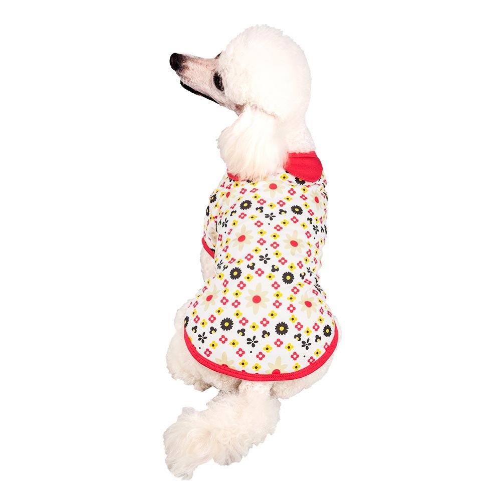 Blueberry Pet Dog T-Shirt - Peter Pan Collar Cotton Shirt for Small Dogs, 14